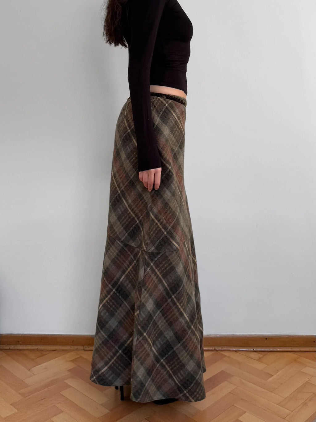 Wool Blend Maxi Skirt