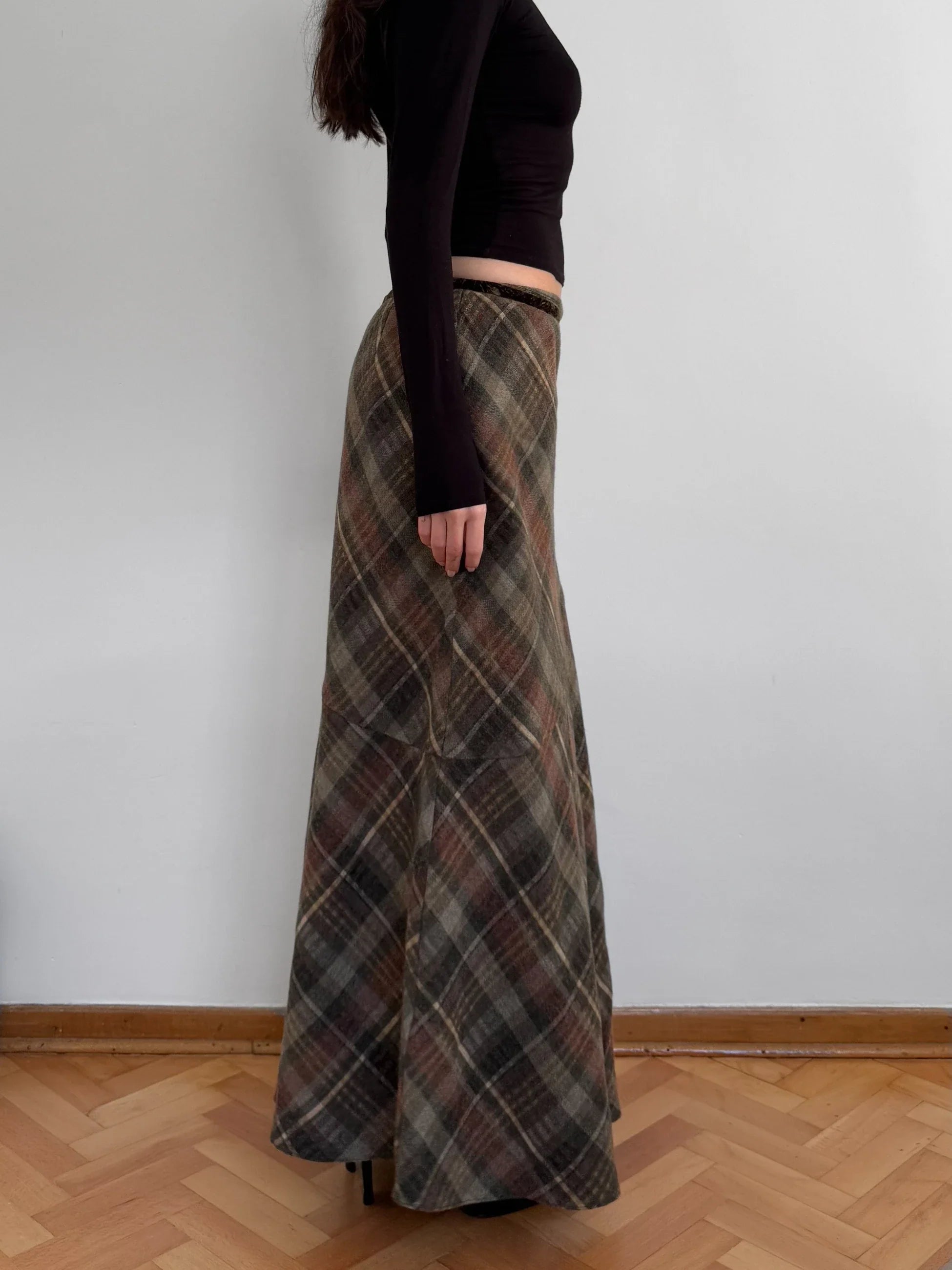 Wool Blend Maxi Skirt