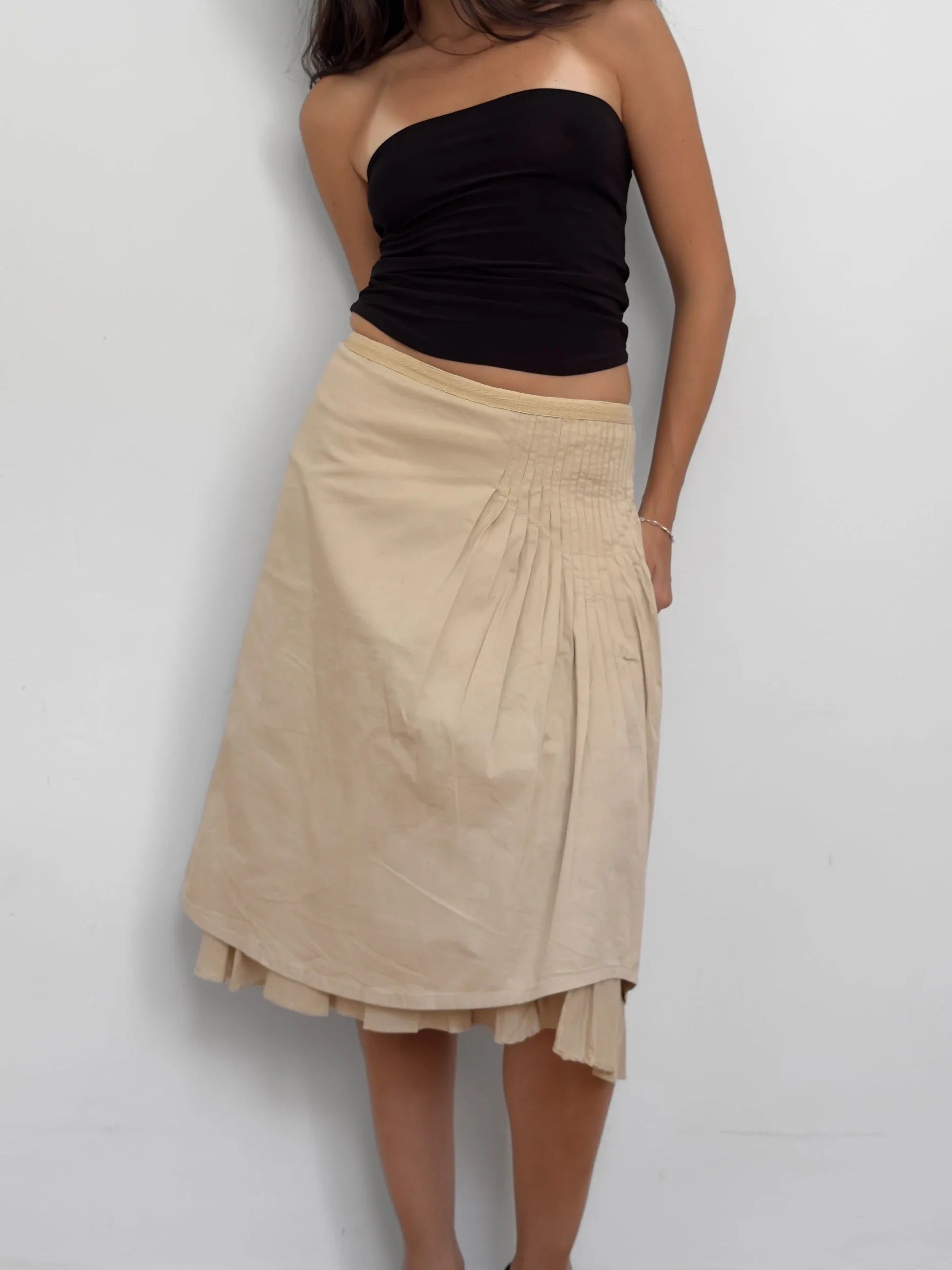 Vakko Draped Skirt
