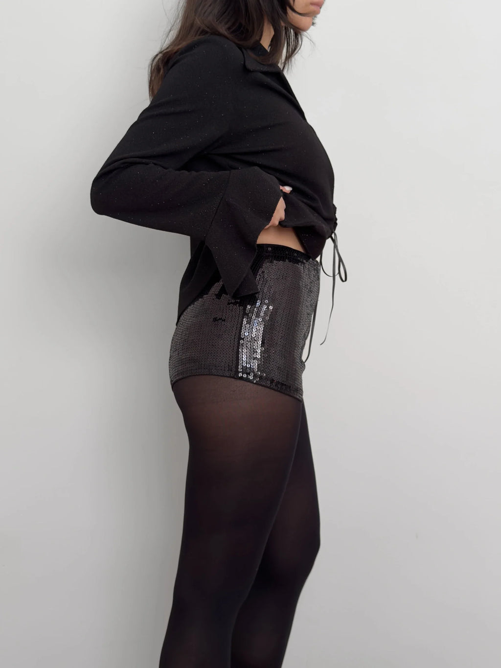 Sequined Micro Shorts