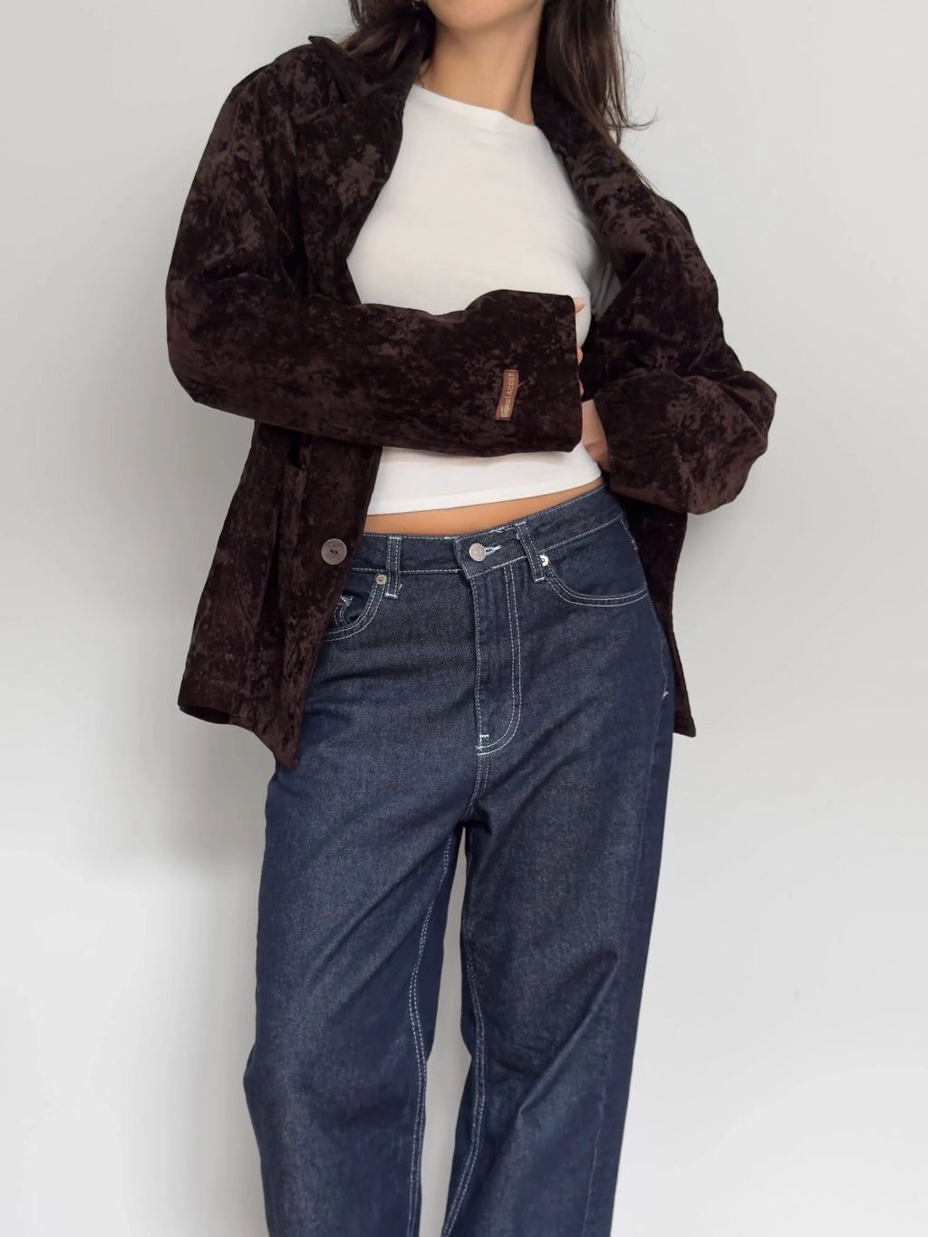 Brown Velvet Blazer