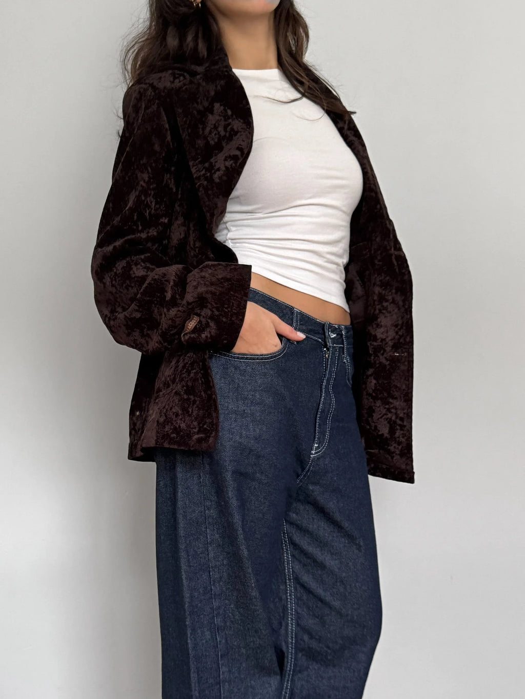 Brown Velvet Blazer