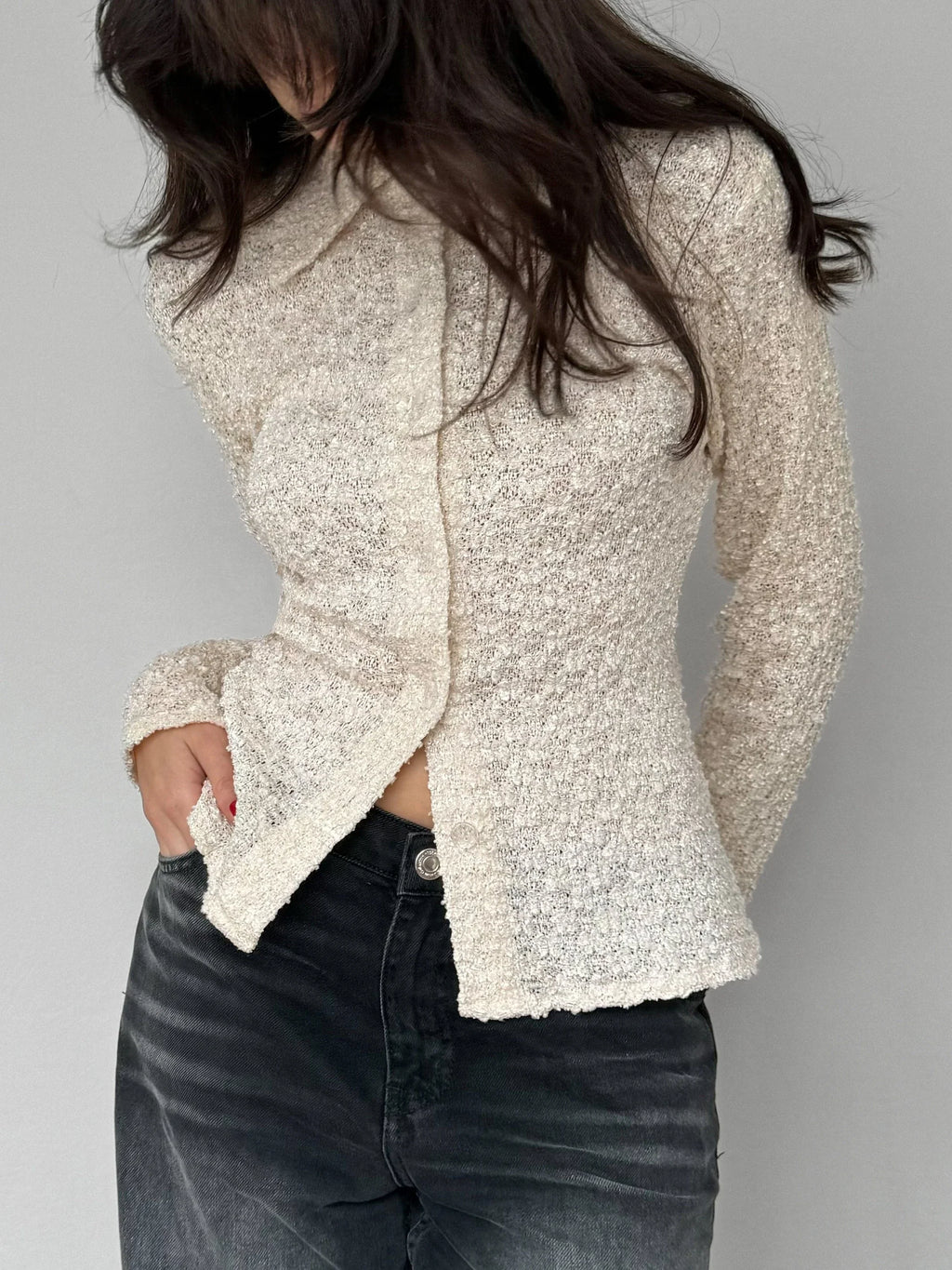 Cream Knit Shirt