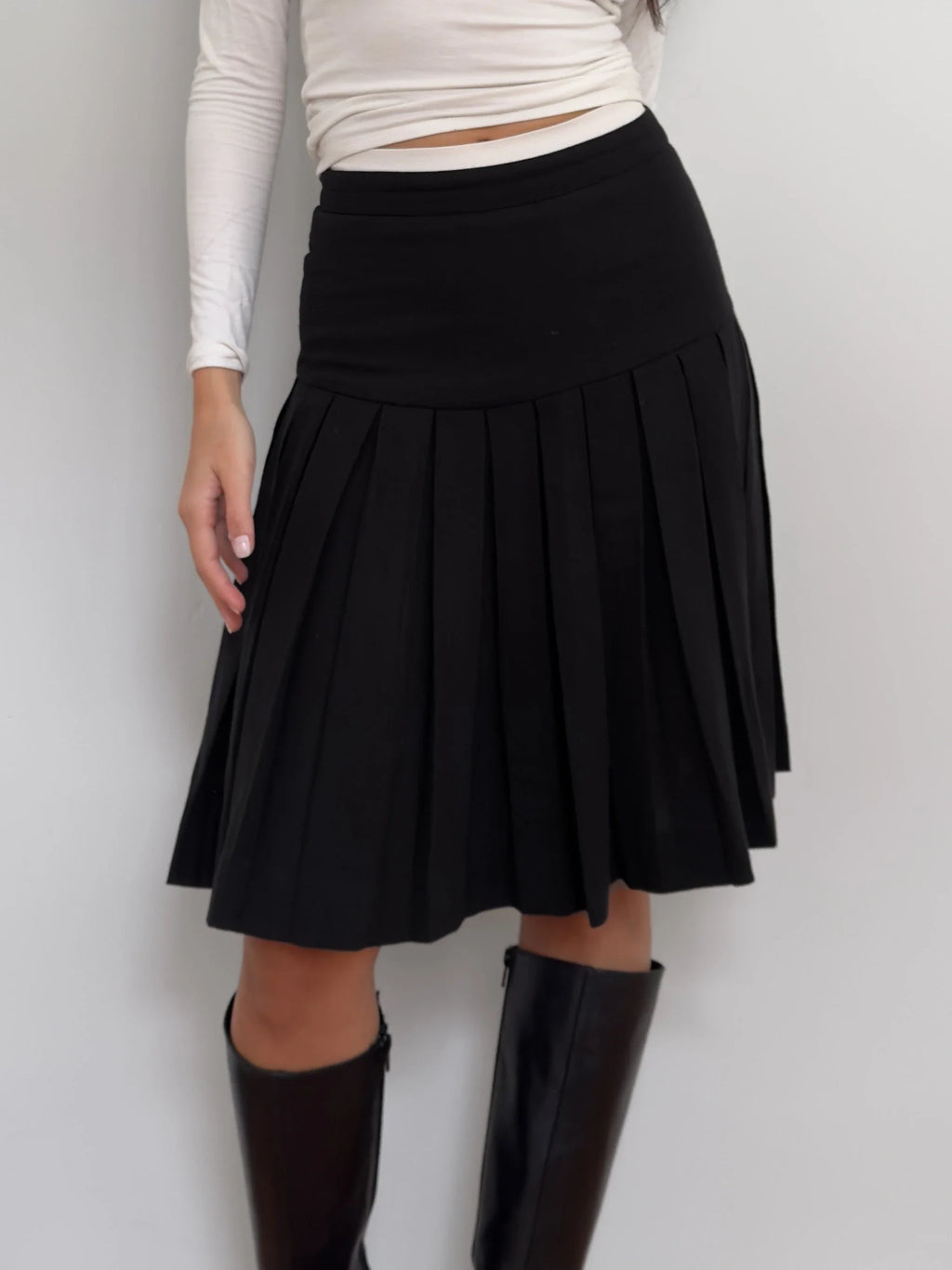 Black Pleated Skirt