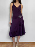 Stretch Purple Evening Dress