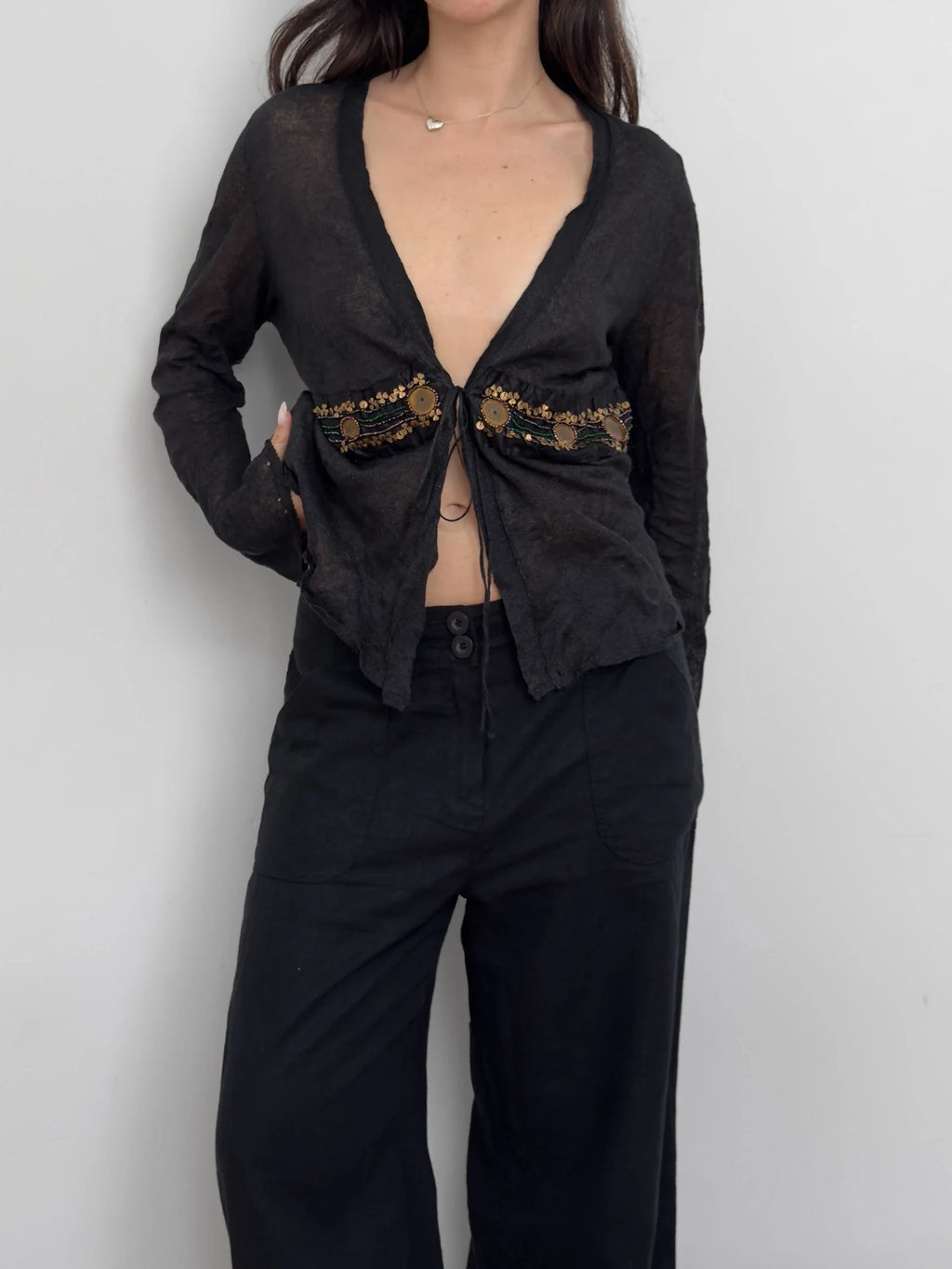 Embroidered Cardigan