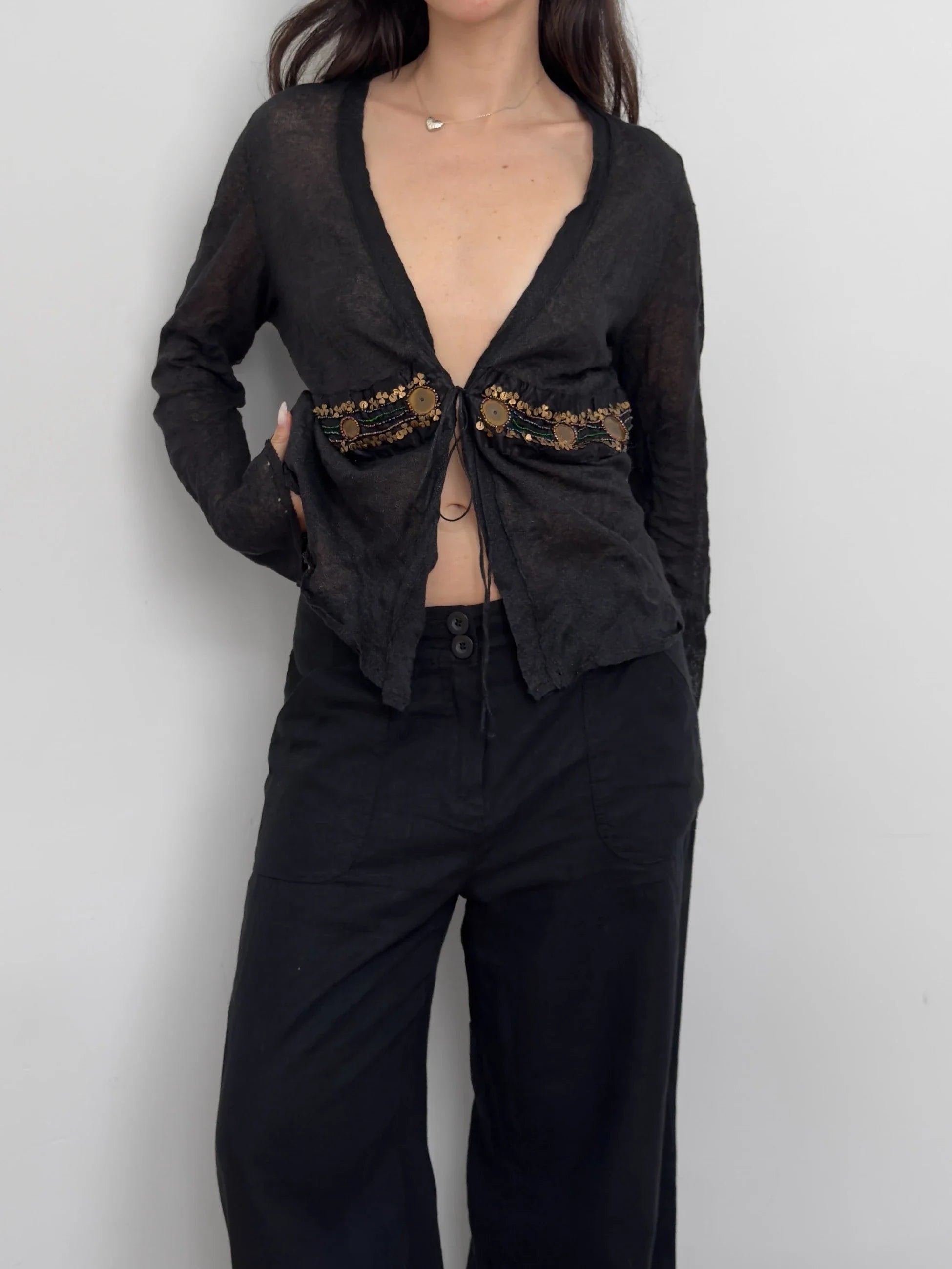 Embroidered Cardigan
