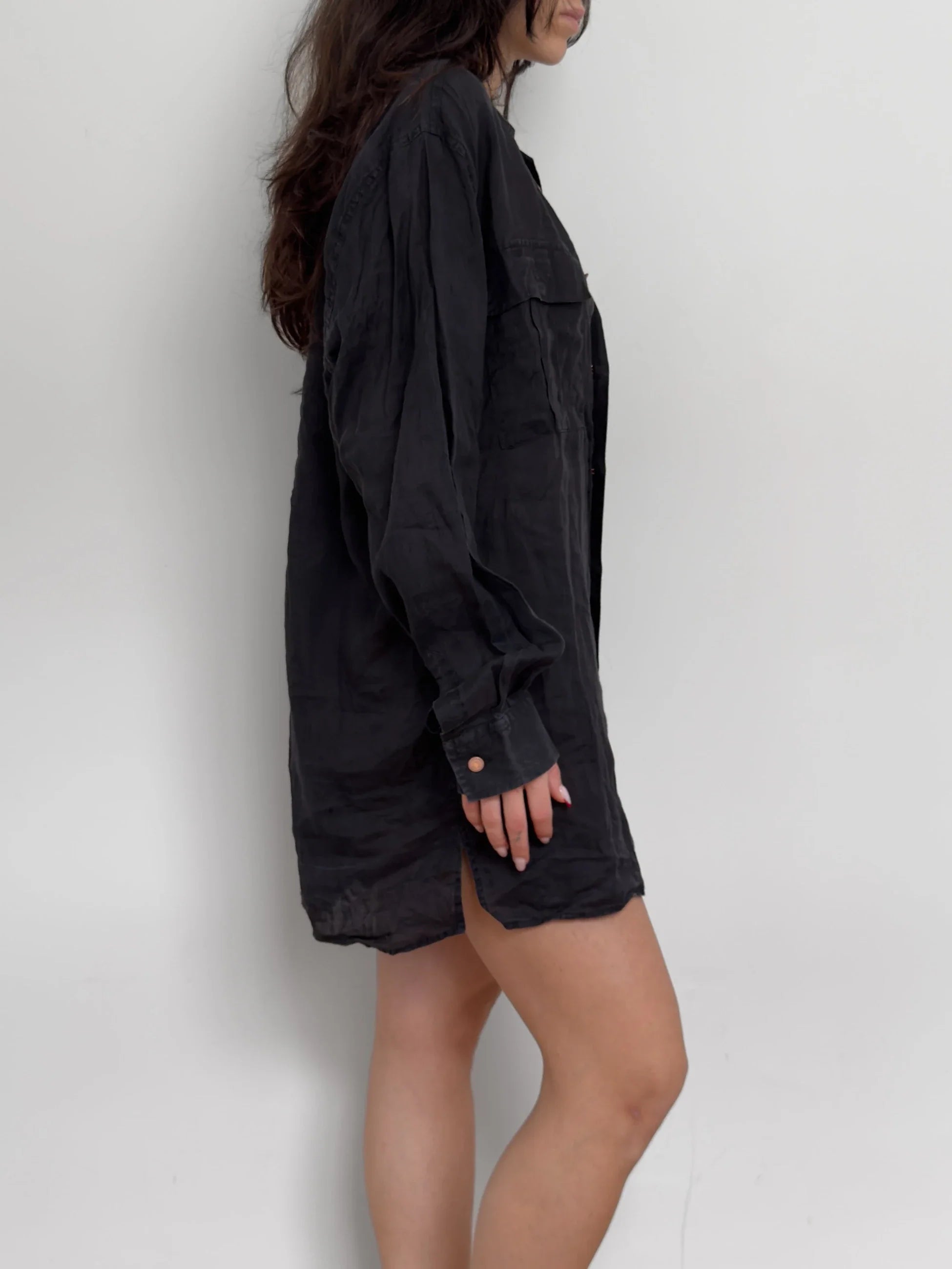 Versace Linen Shirt Dress