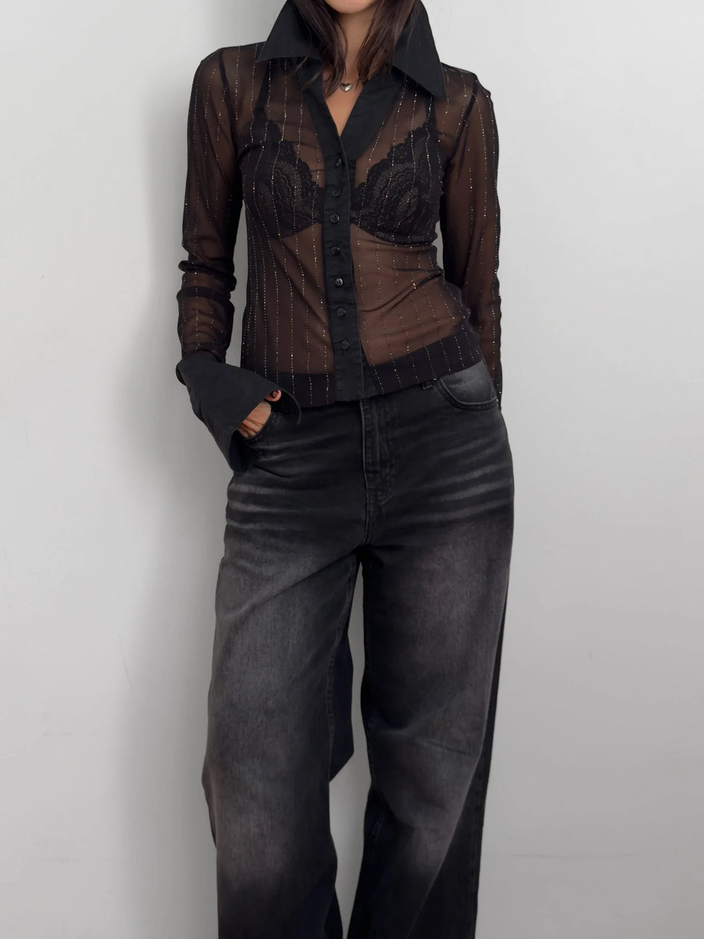 Shimmer Tulle Shirt