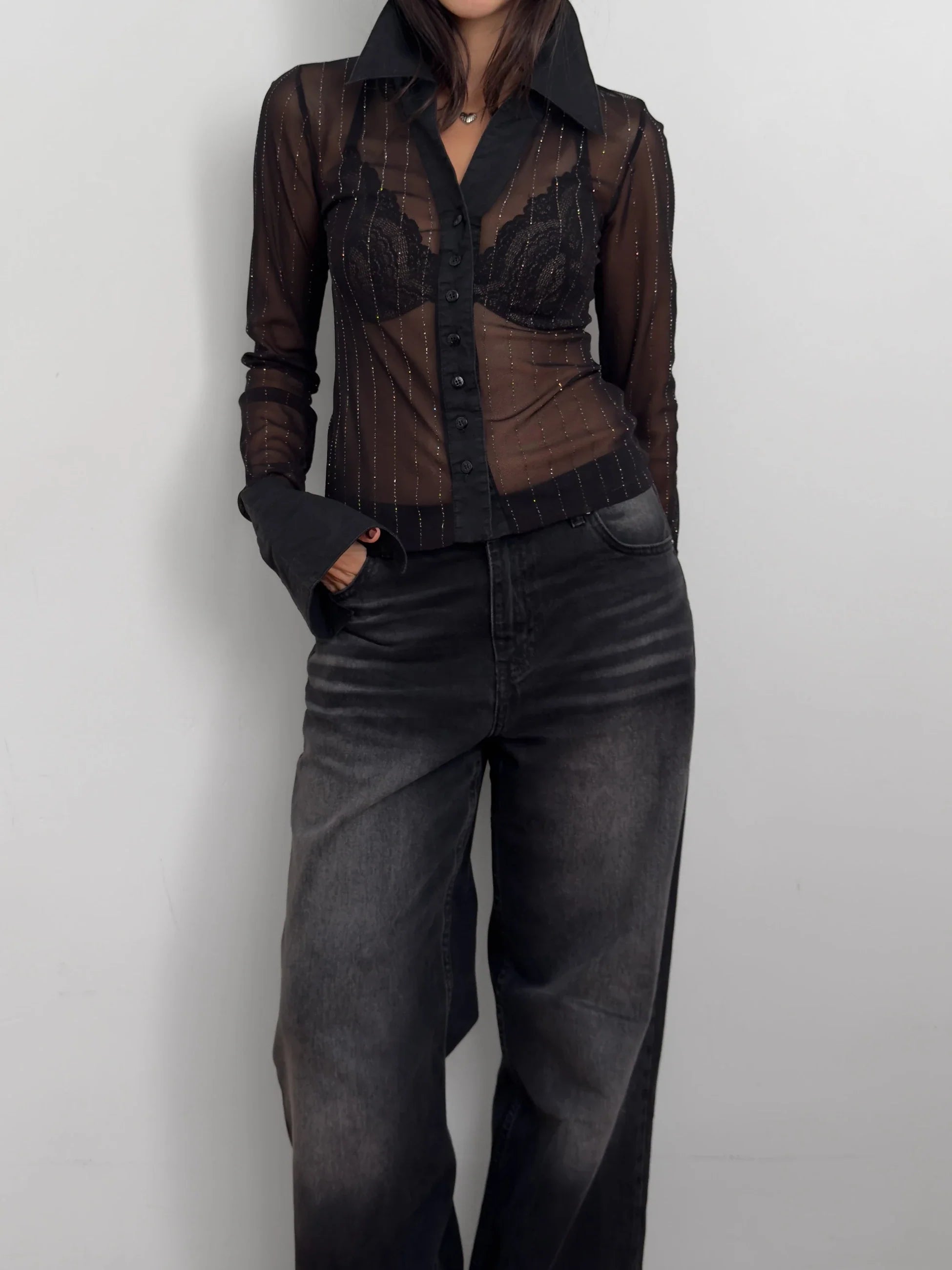Shimmer Tulle Shirt