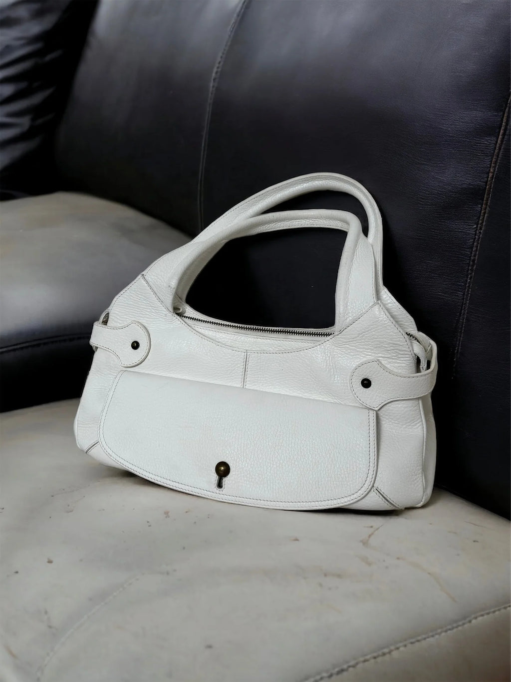 Tod's White Leather Shoulder Bag