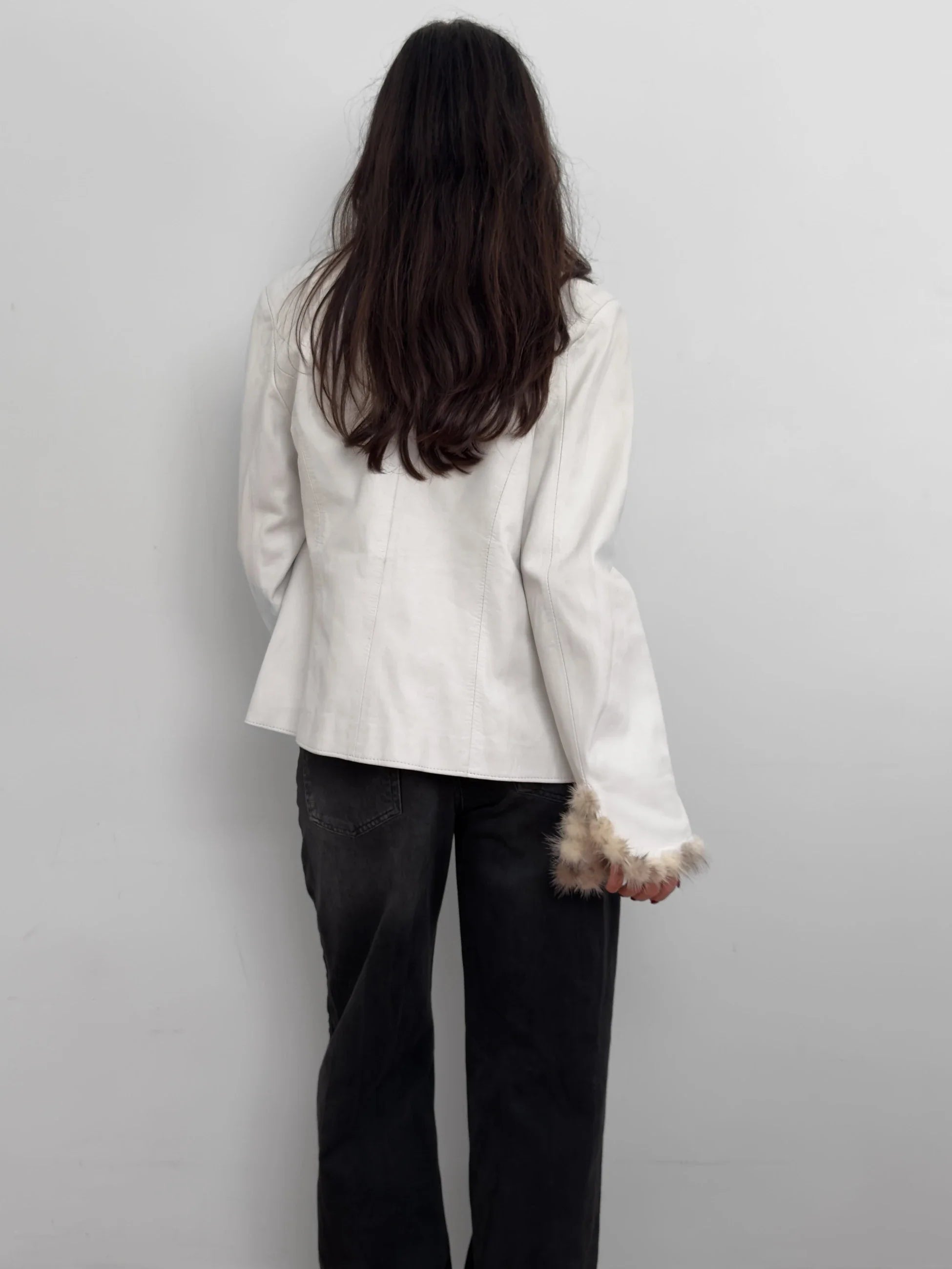 Fur-Detailed Leather Jacket