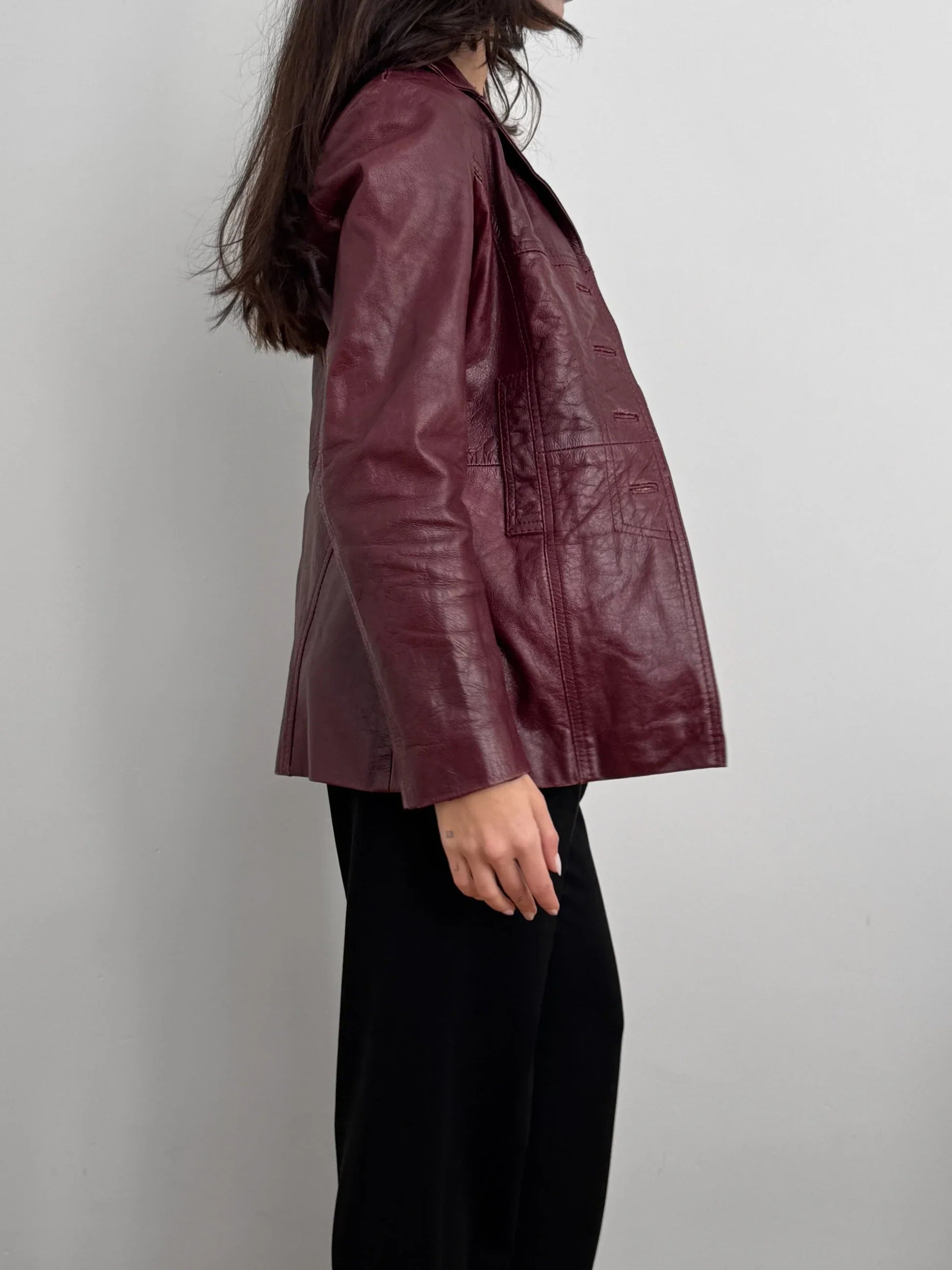 Burgundy Leather Jacket