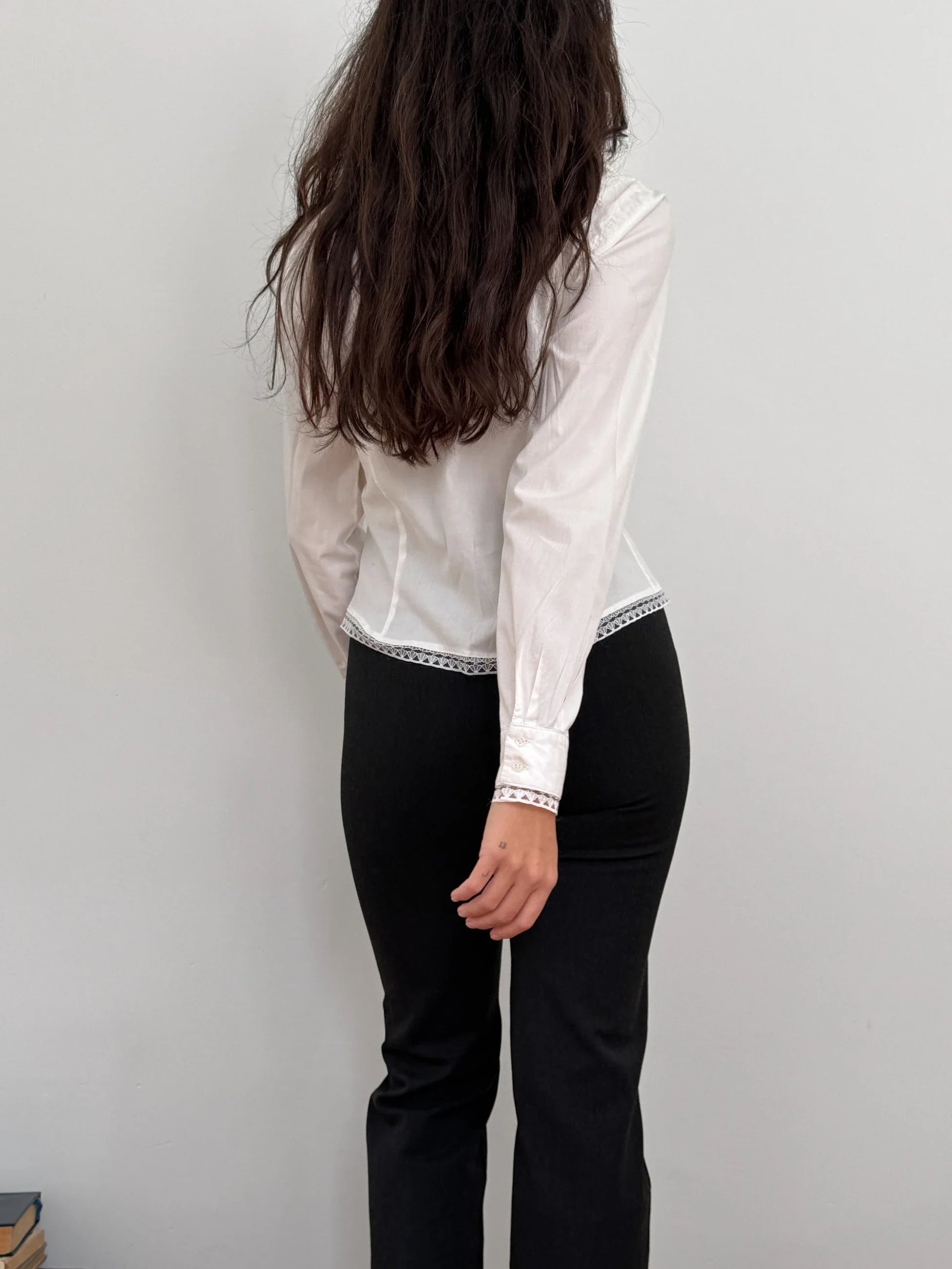 Lace-Detailed White Shirt