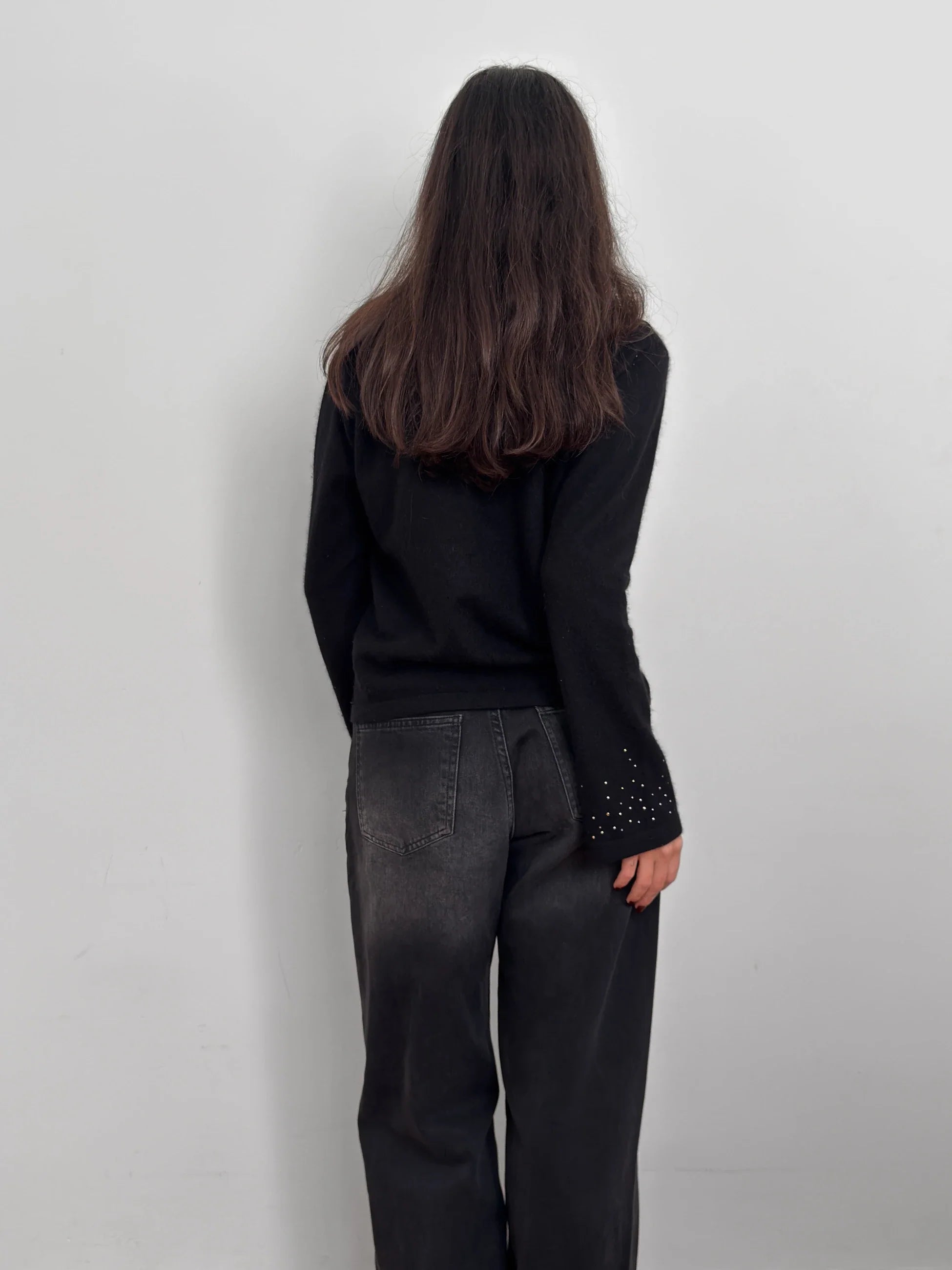 Black Wool Cardigan