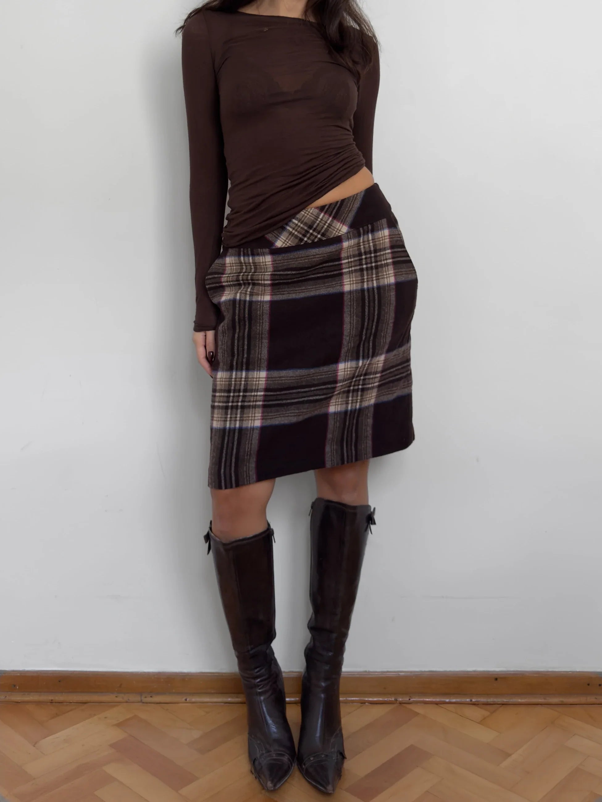 Brown Wool Skirt