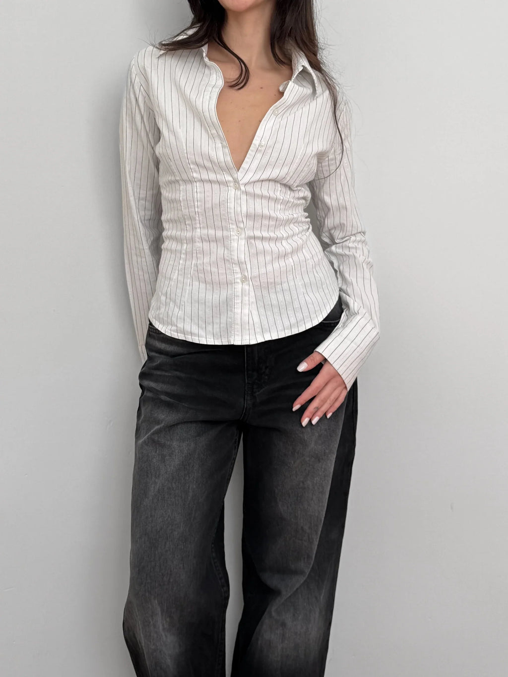 White Striped Shirt