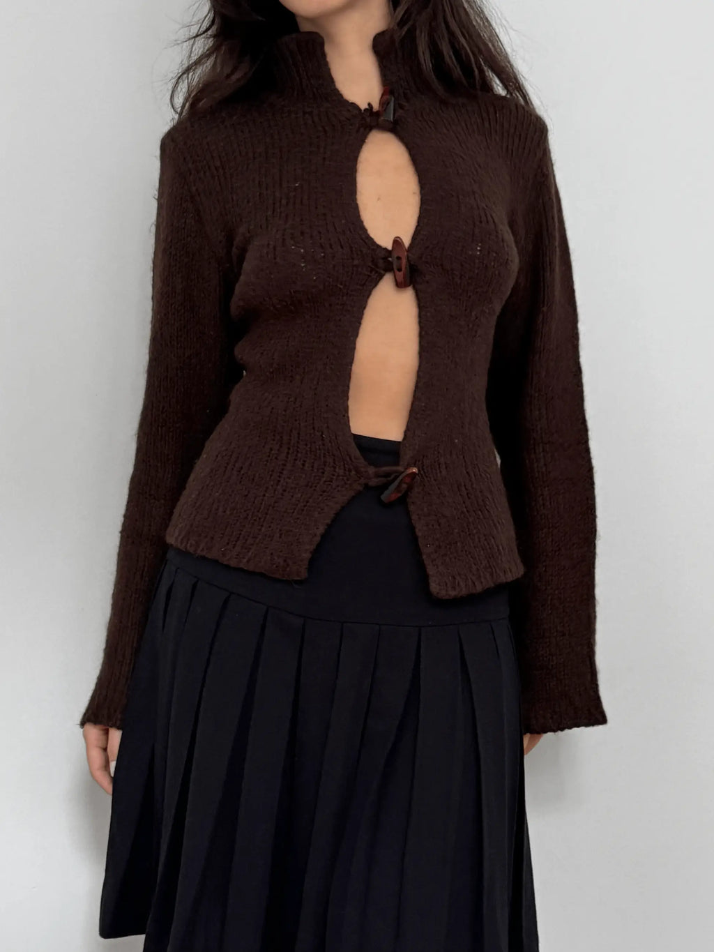 Brown Wool Cardigan