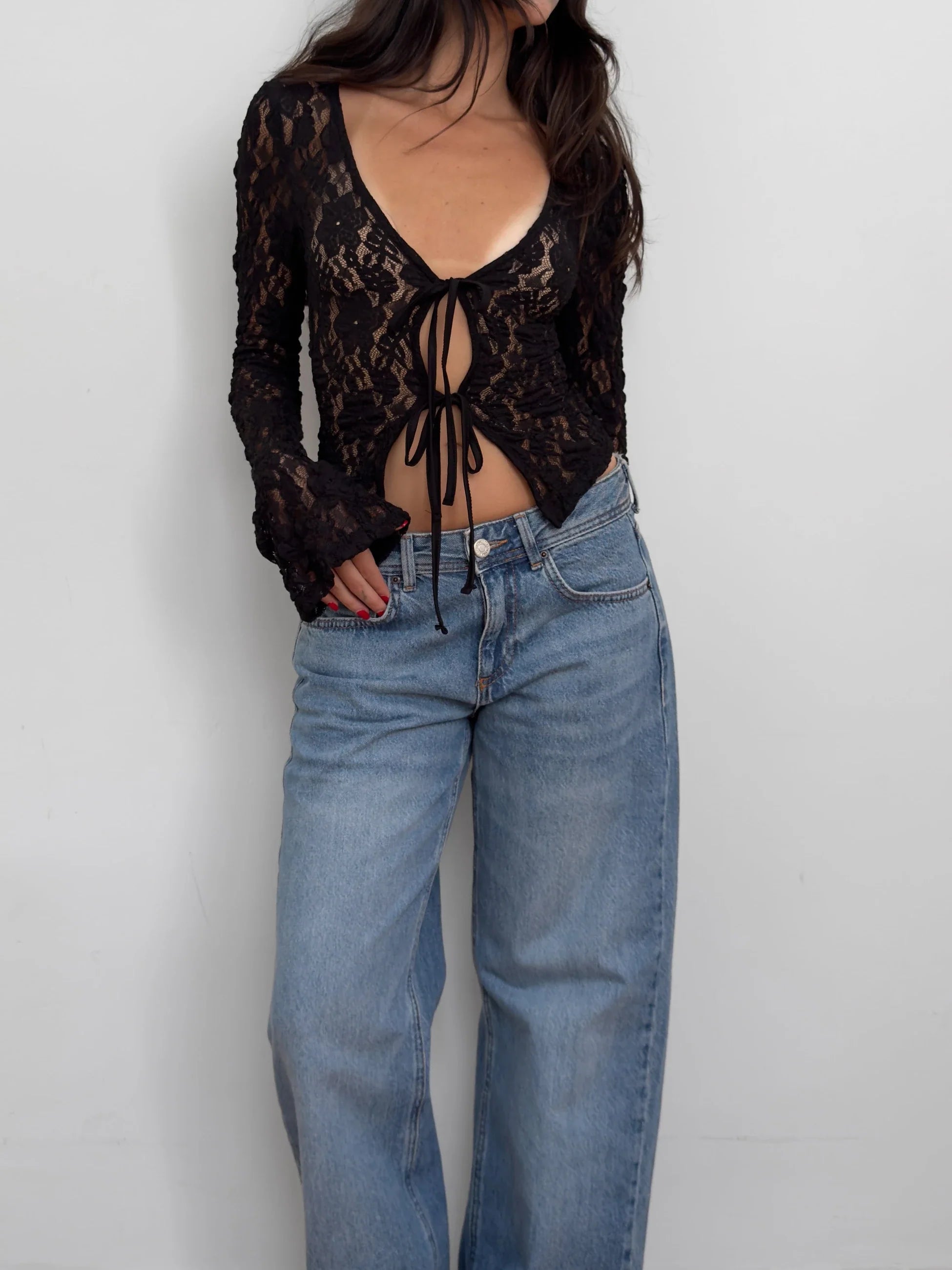 Black Lace Blouse