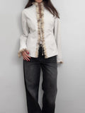 Fur-Detailed Leather Jacket