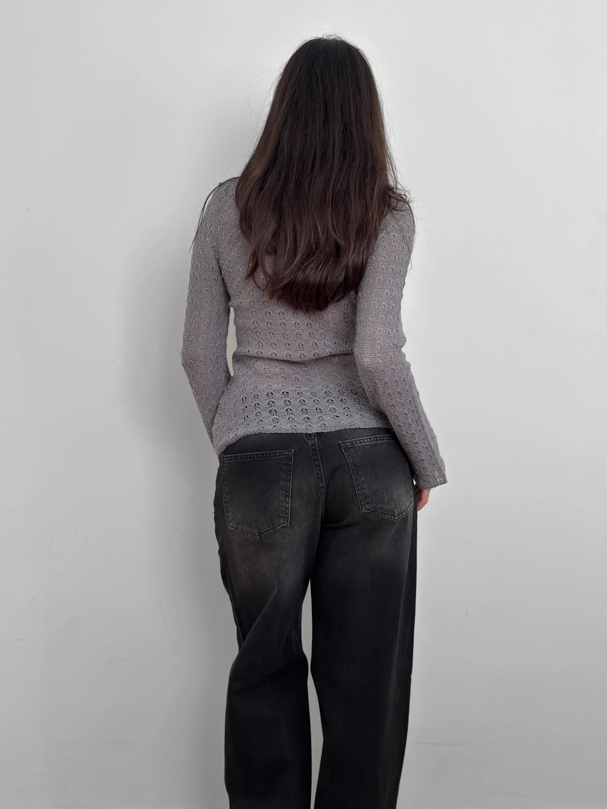 Thin Pointelle Sweater