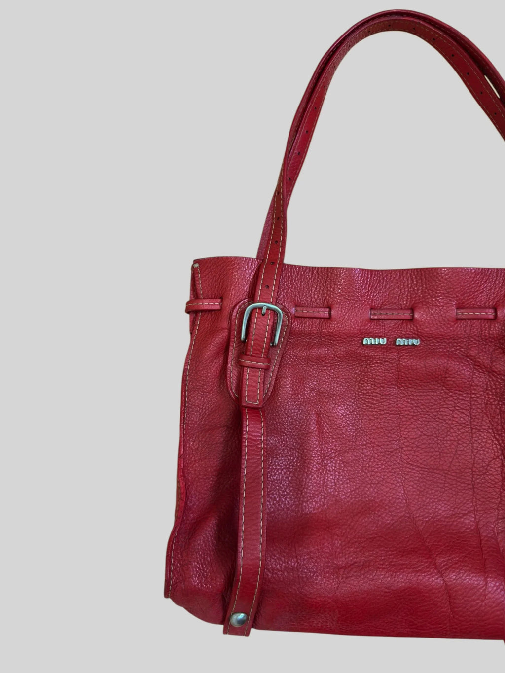 Miu Miu Red Tote Bag