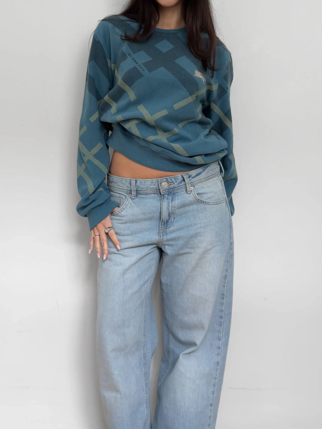 Blue Burberry Sweater