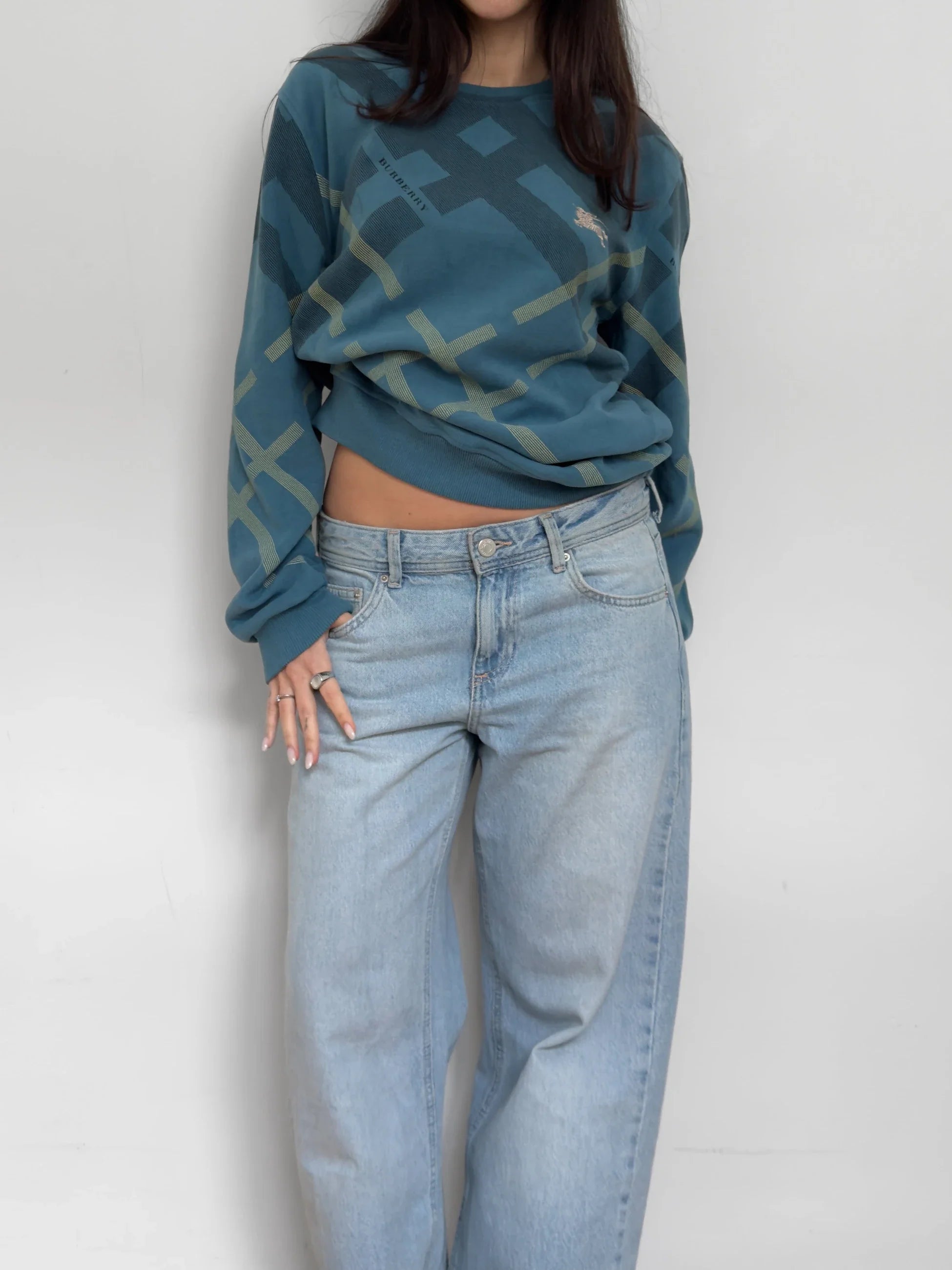 Blue Burberry Sweater