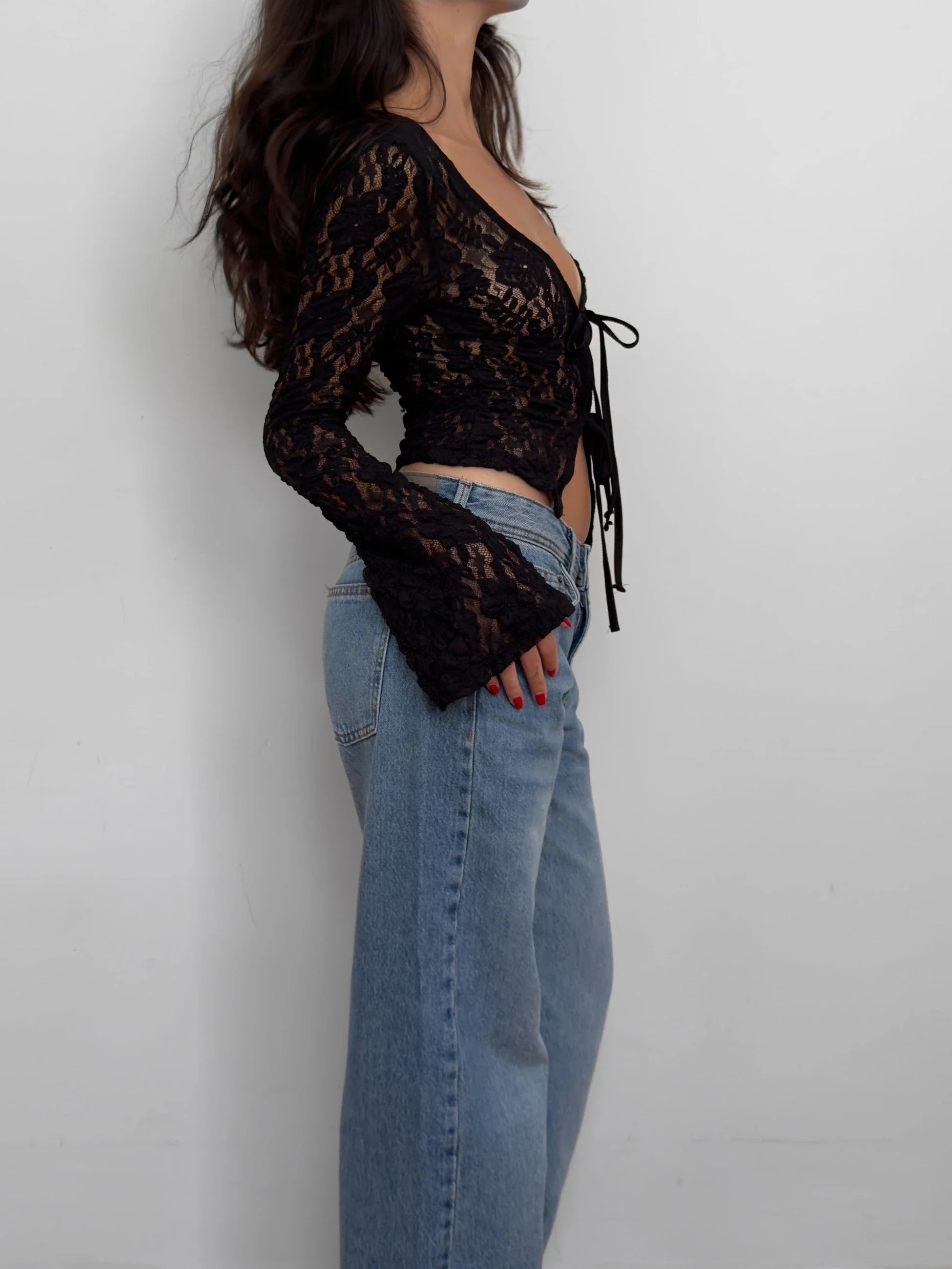 Black Lace Blouse