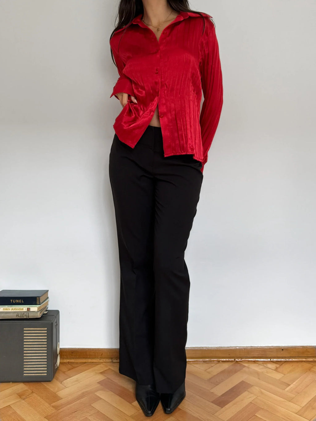Red Satin Shirt