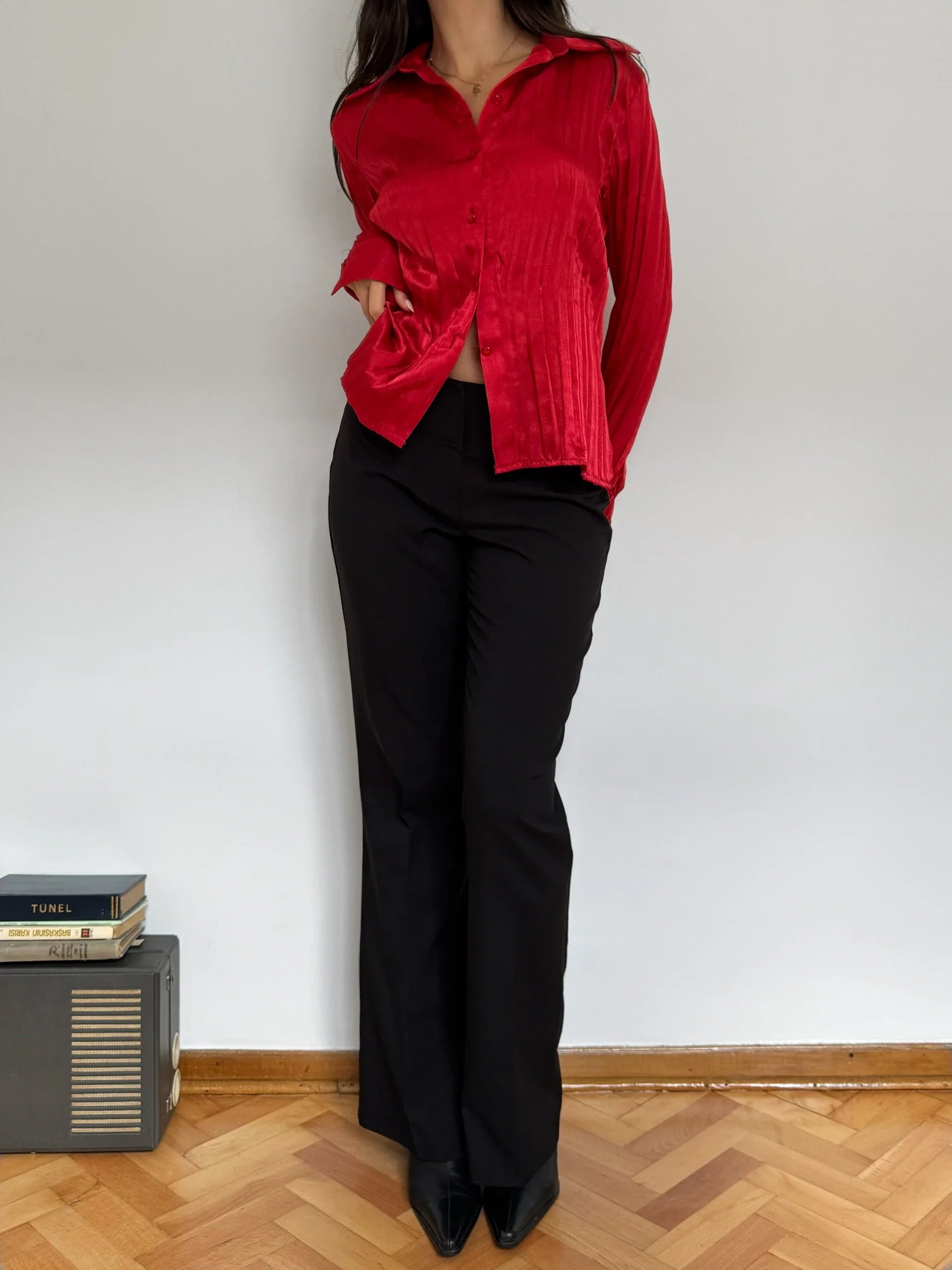 Red Satin Shirt