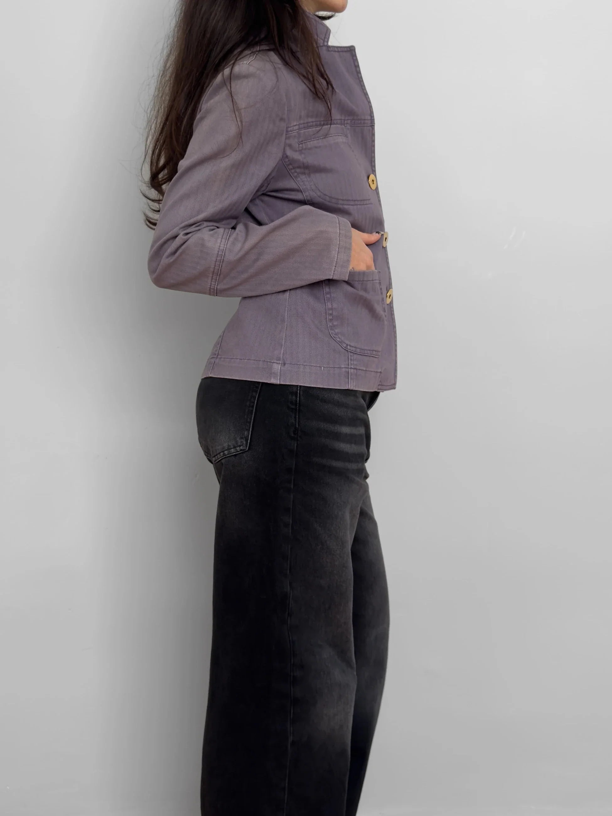 Lilac Denim Jacket