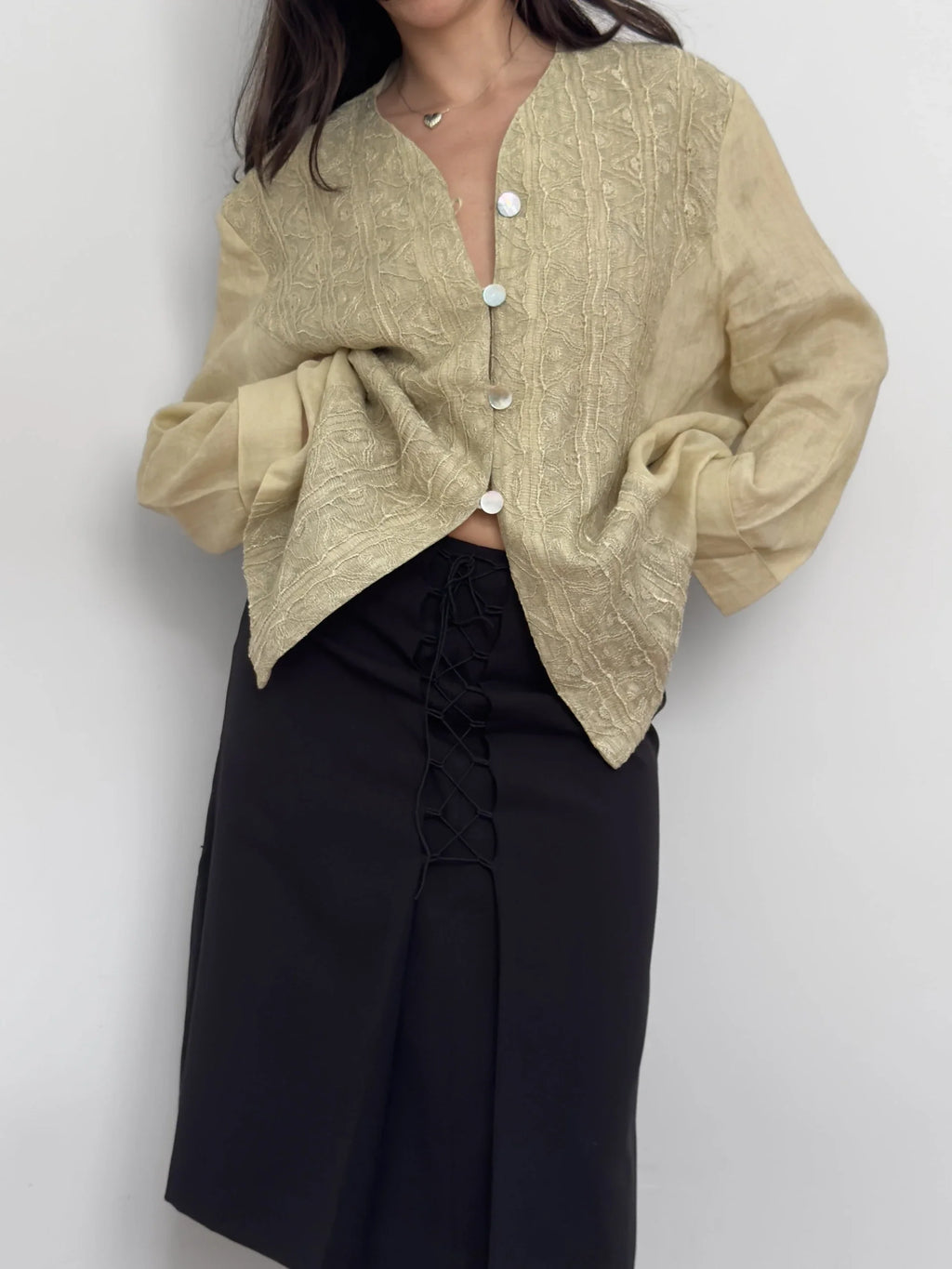 Embroidered Linen Shirt