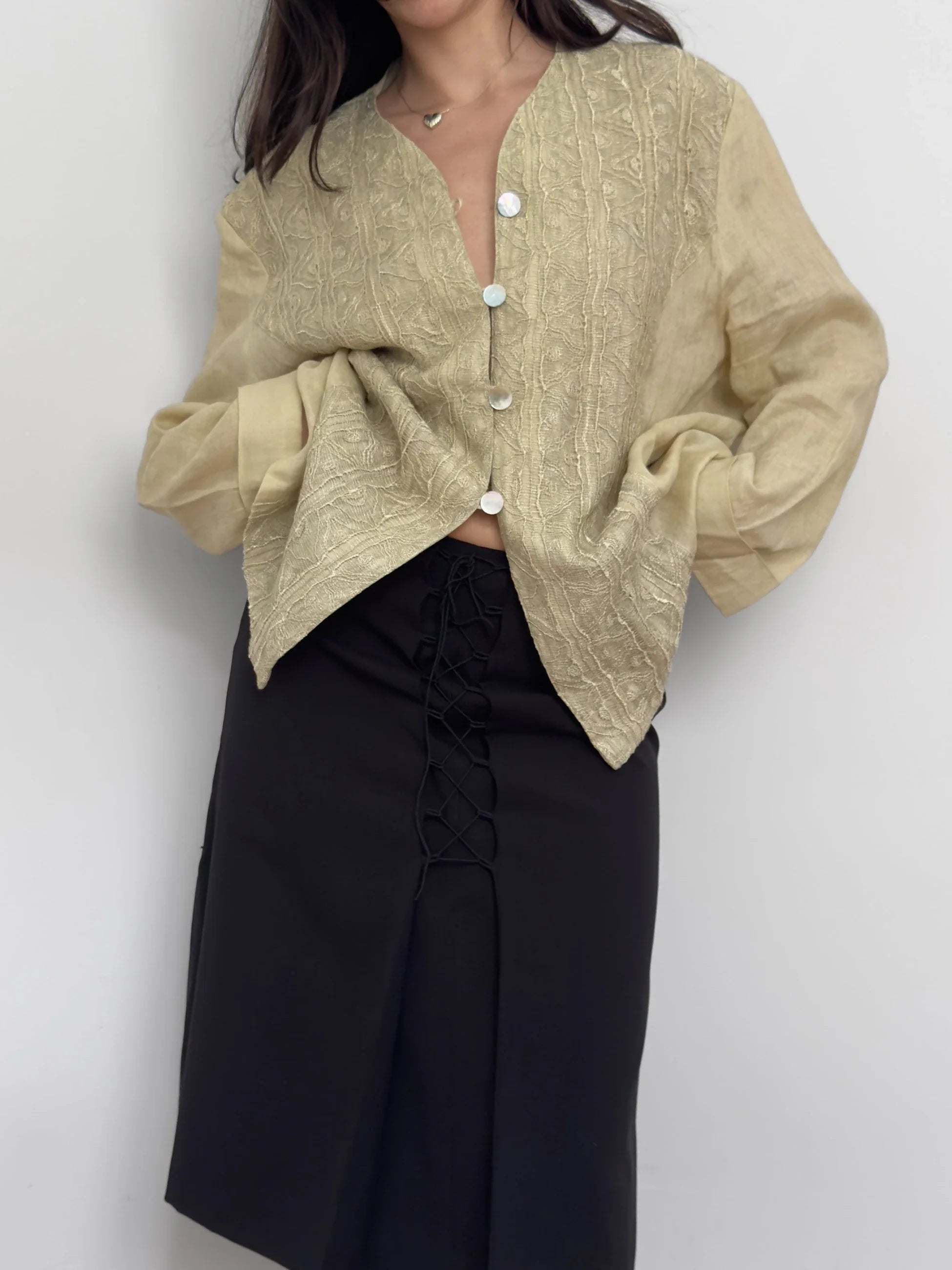Embroidered Linen Shirt