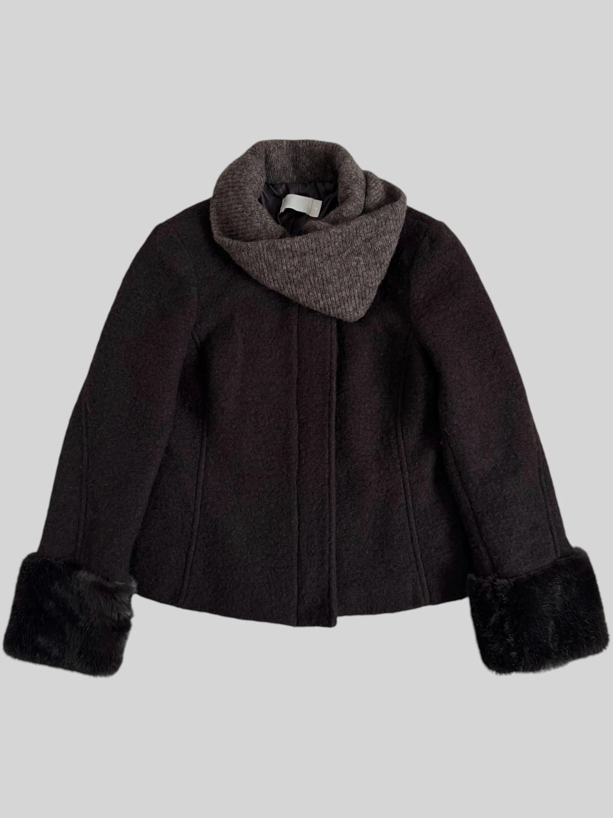 Brown Fur-Trimmed Coat