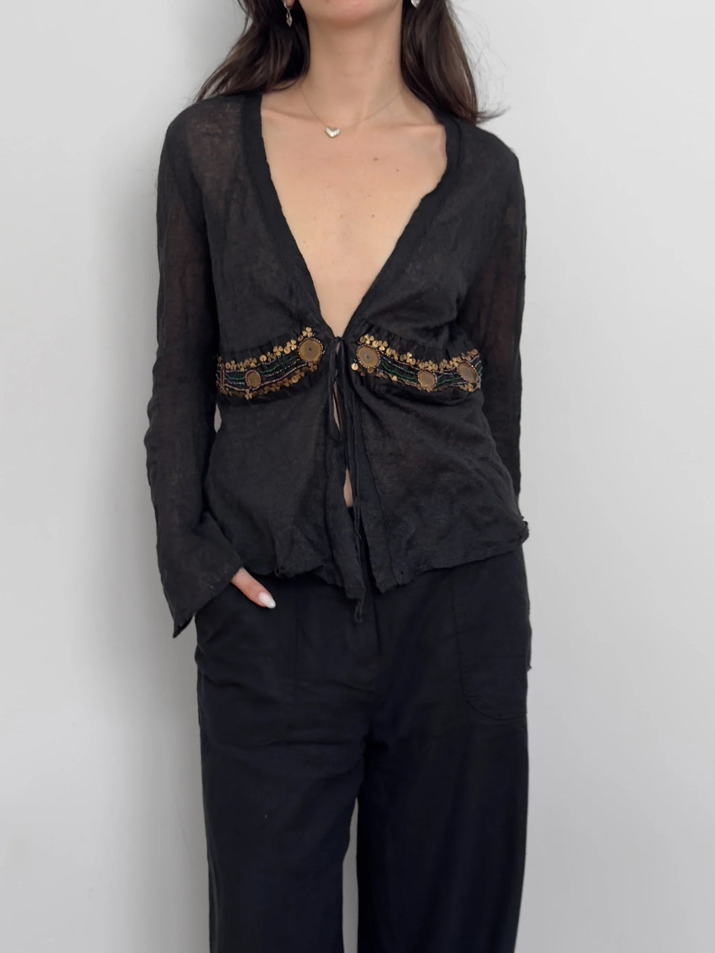 Embroidered Cardigan