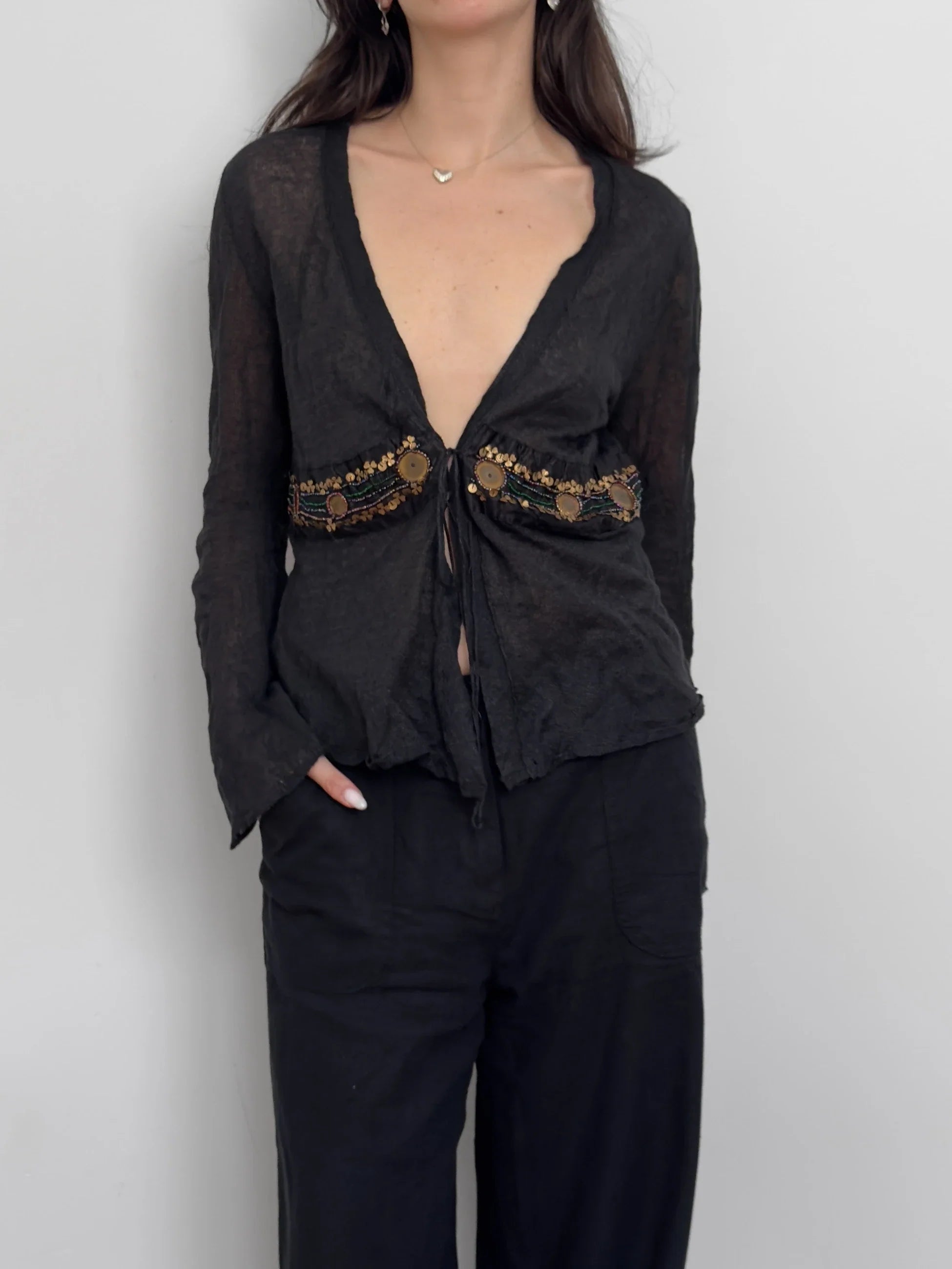 Embroidered Cardigan