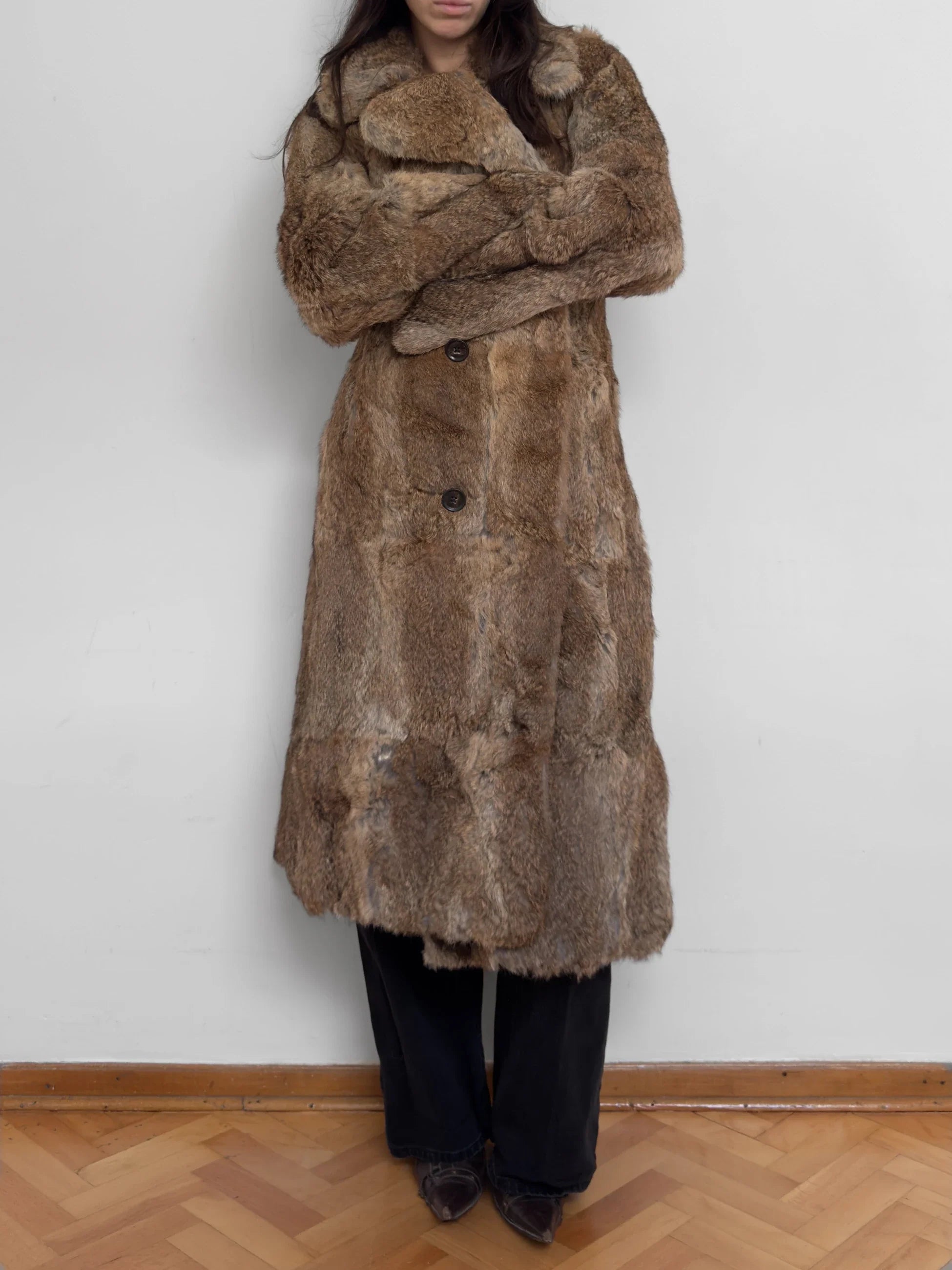 Light Brown Long Fur Coat