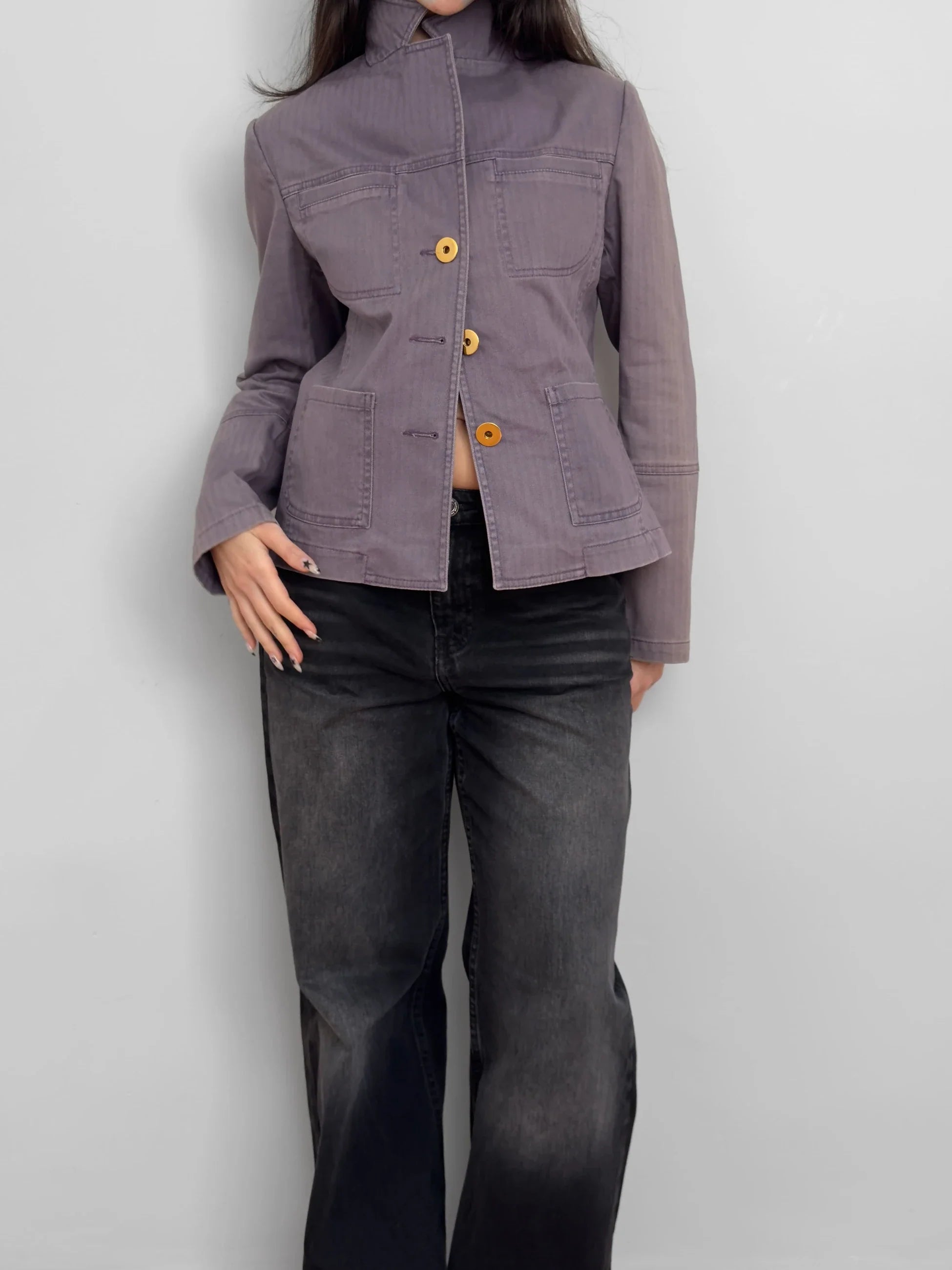 Lilac Denim Jacket