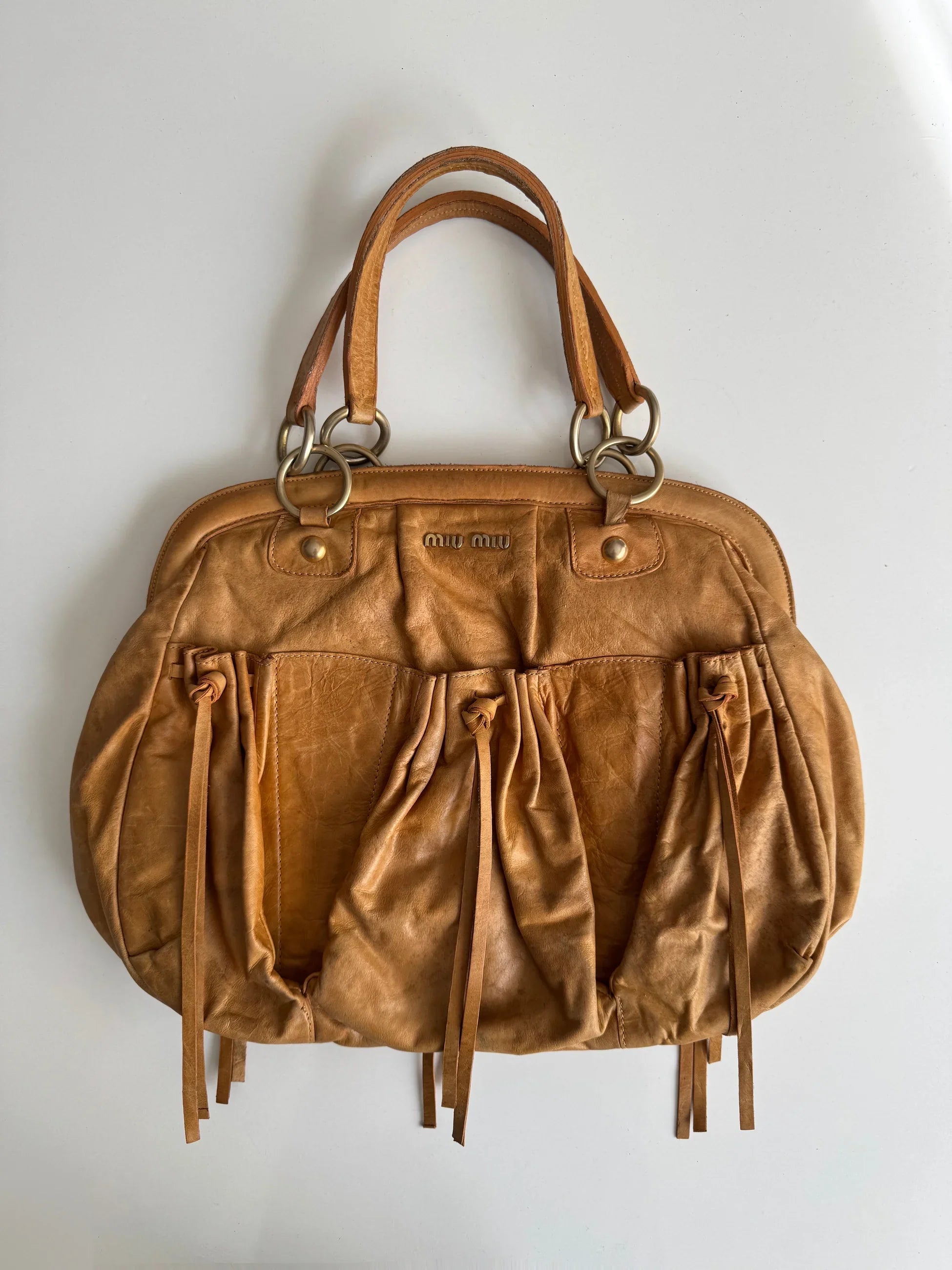 Miu Miu Leather Hobo Bag