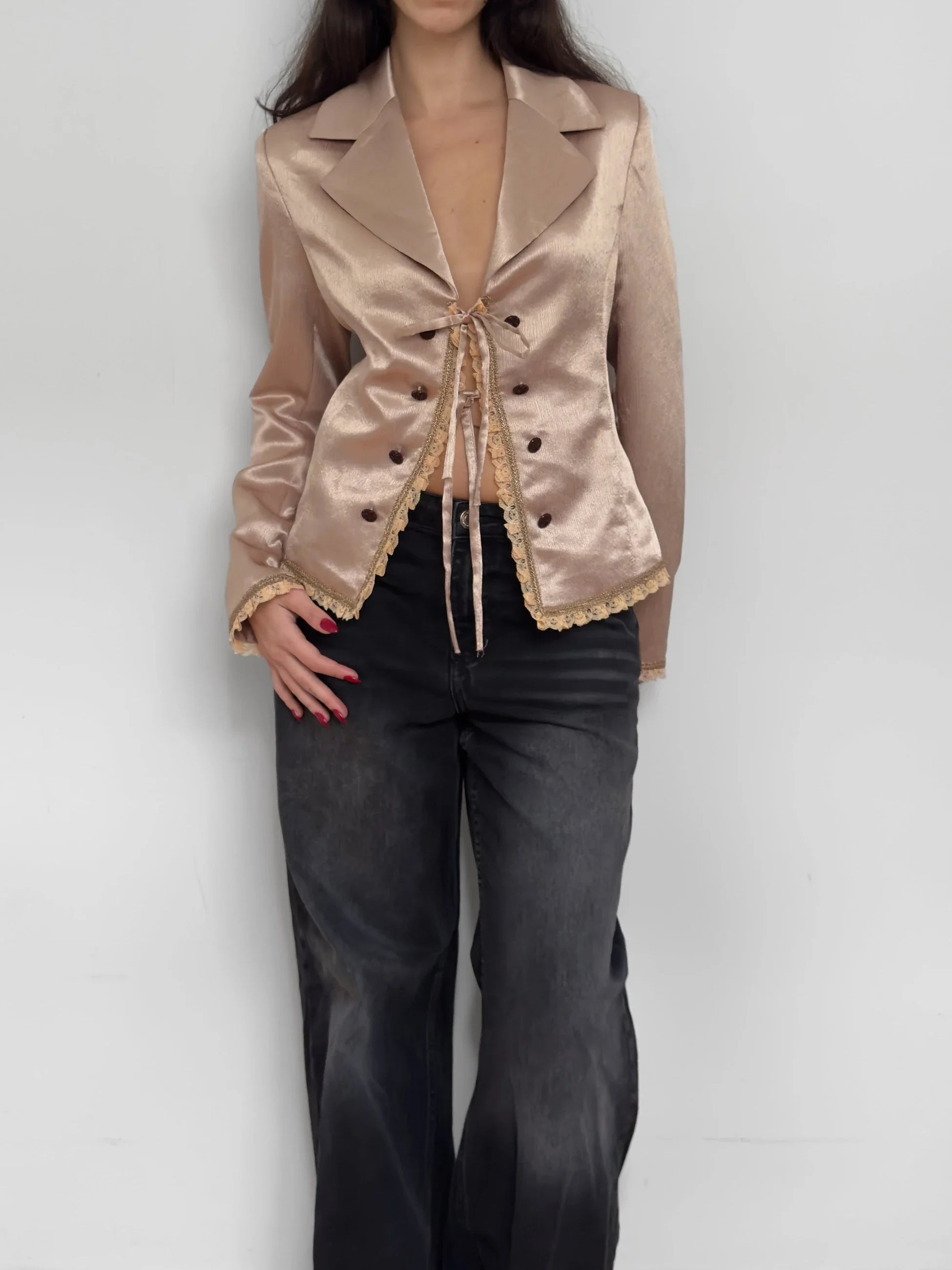 Lace Satin Jacket
