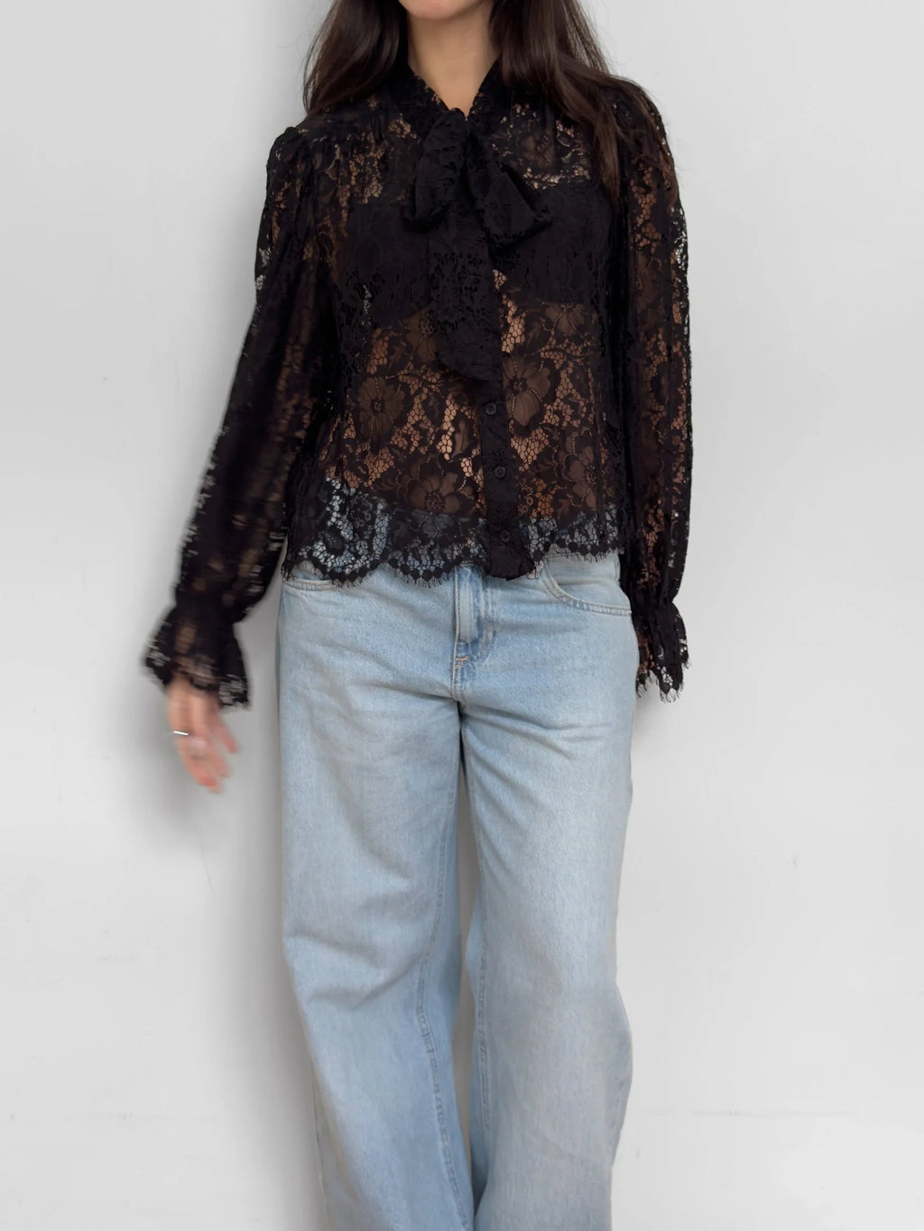 Black Guipure Shirt