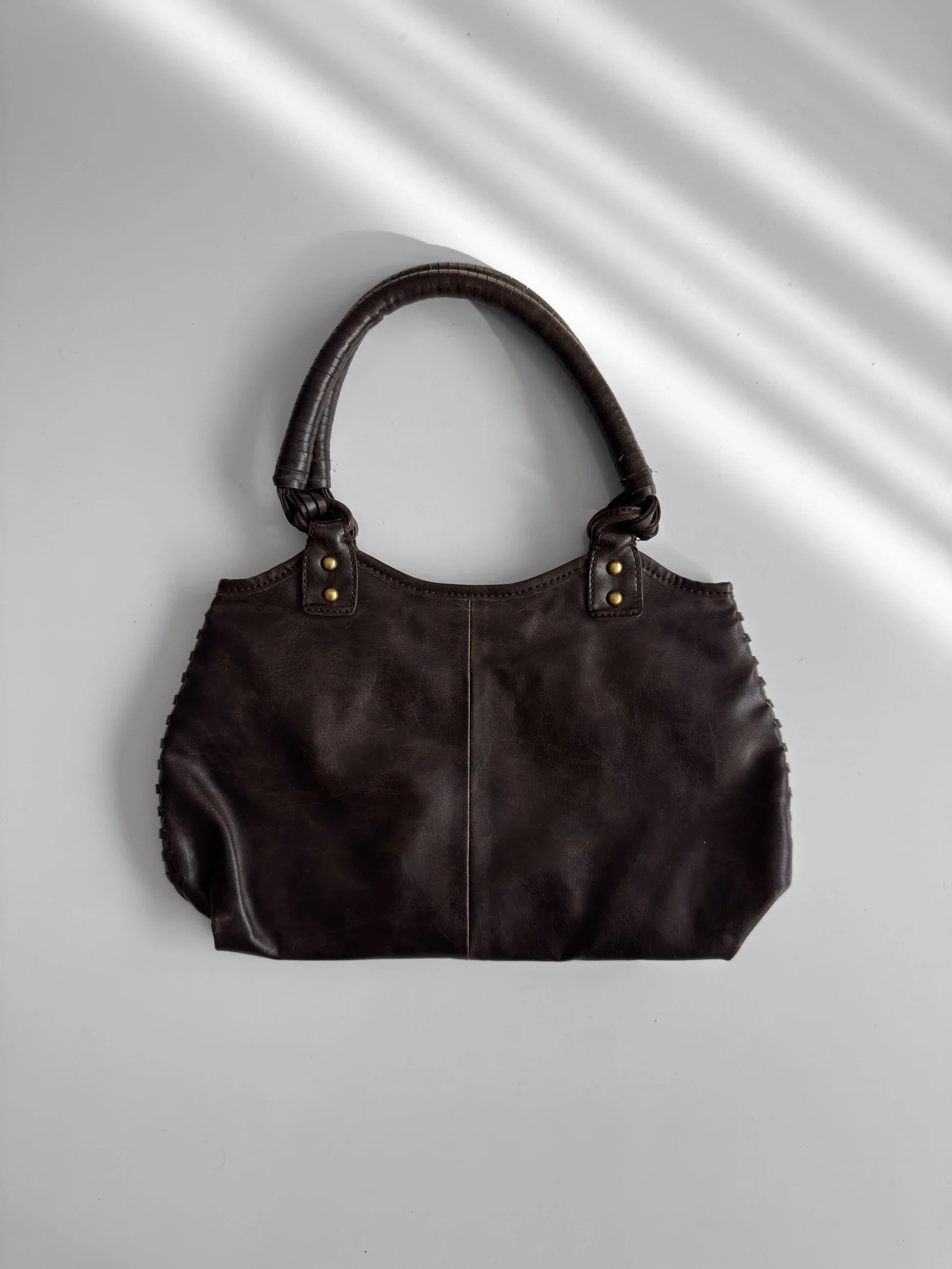 Brown Leather Clutch Bag