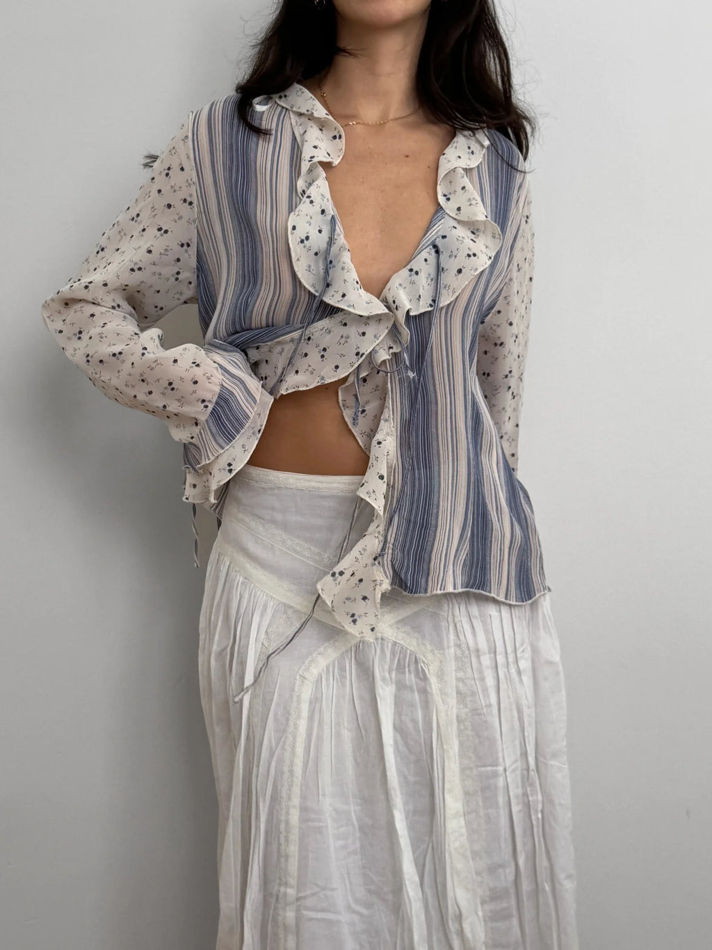 Ruffled Chiffon Blouse