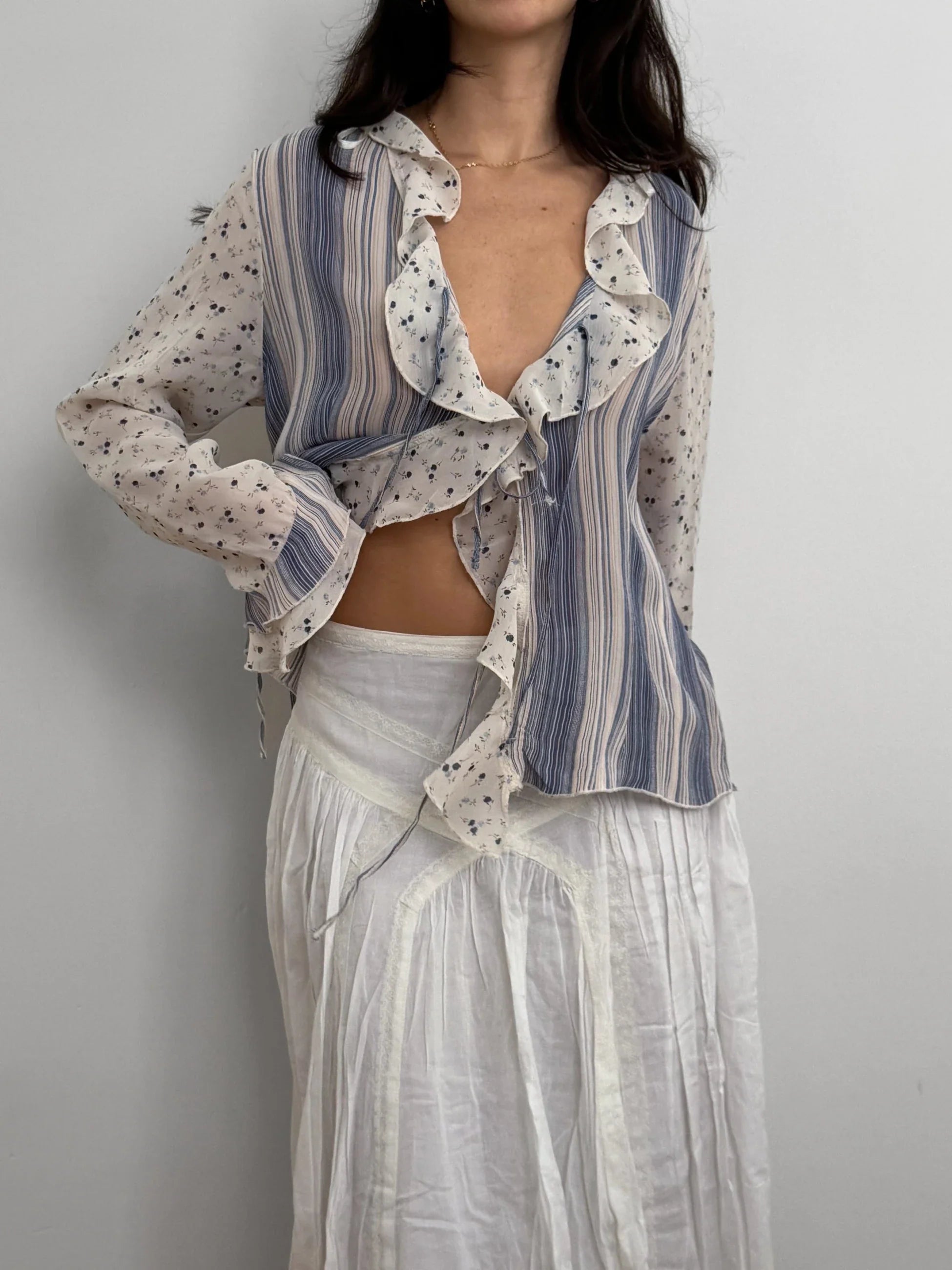 Ruffled Chiffon Blouse