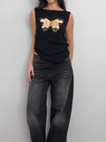 Sequined Knit Blouse