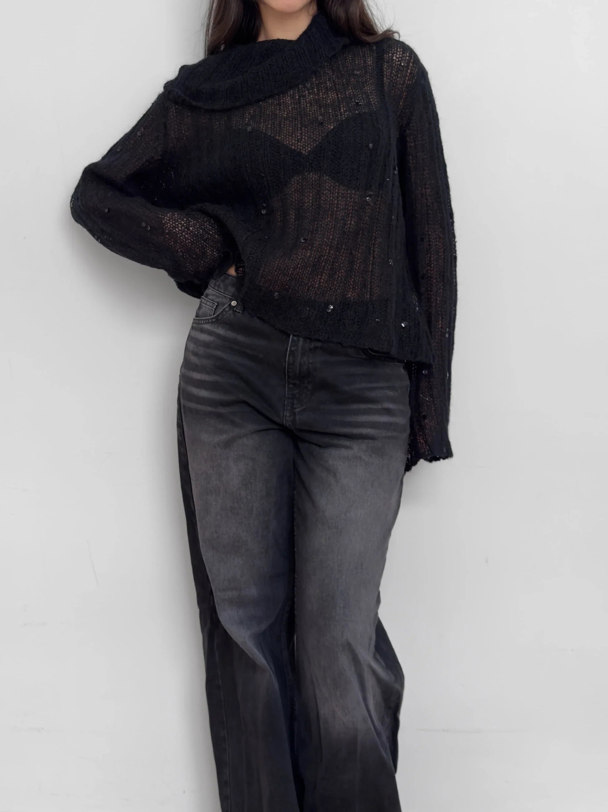 Black Mohair Sweater
