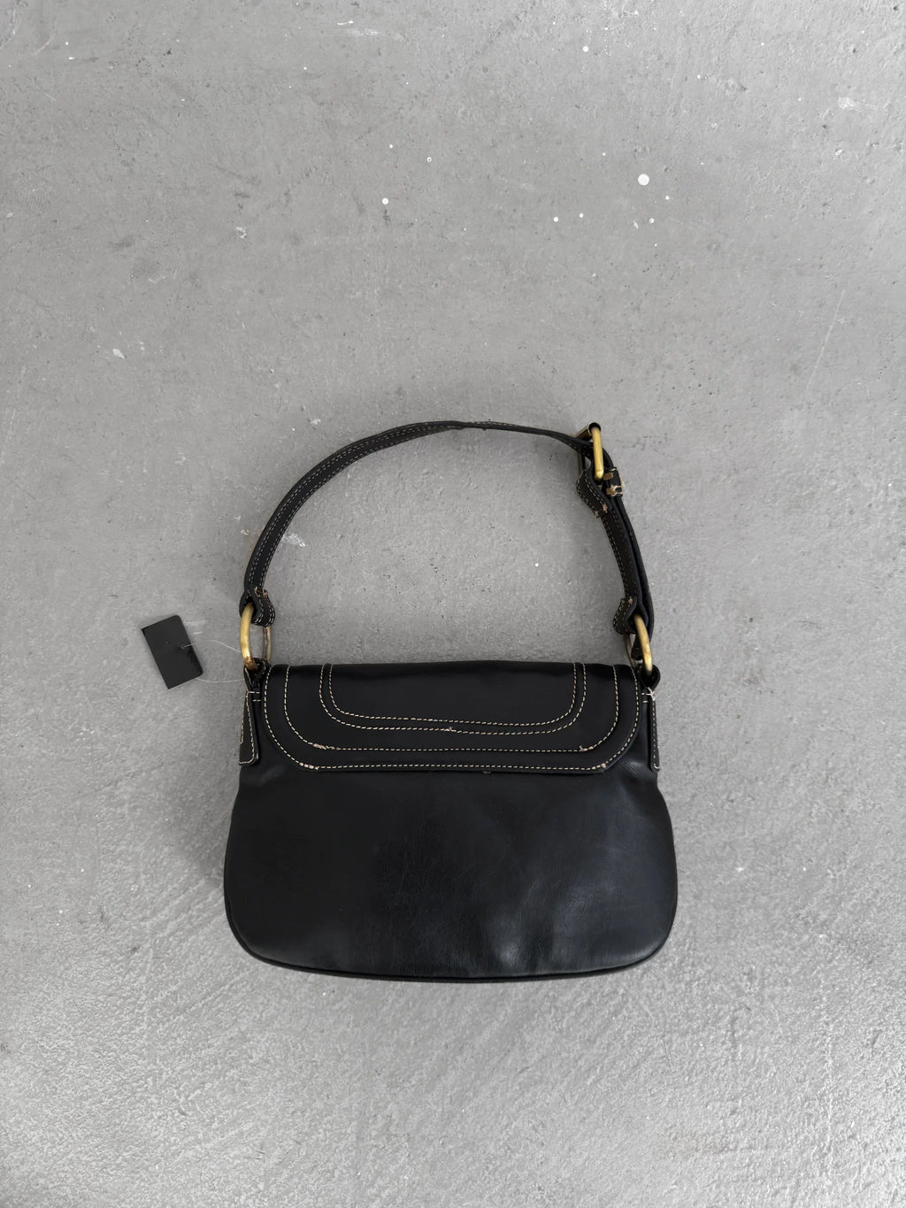 Contrast Stitched Shoulder Bag
