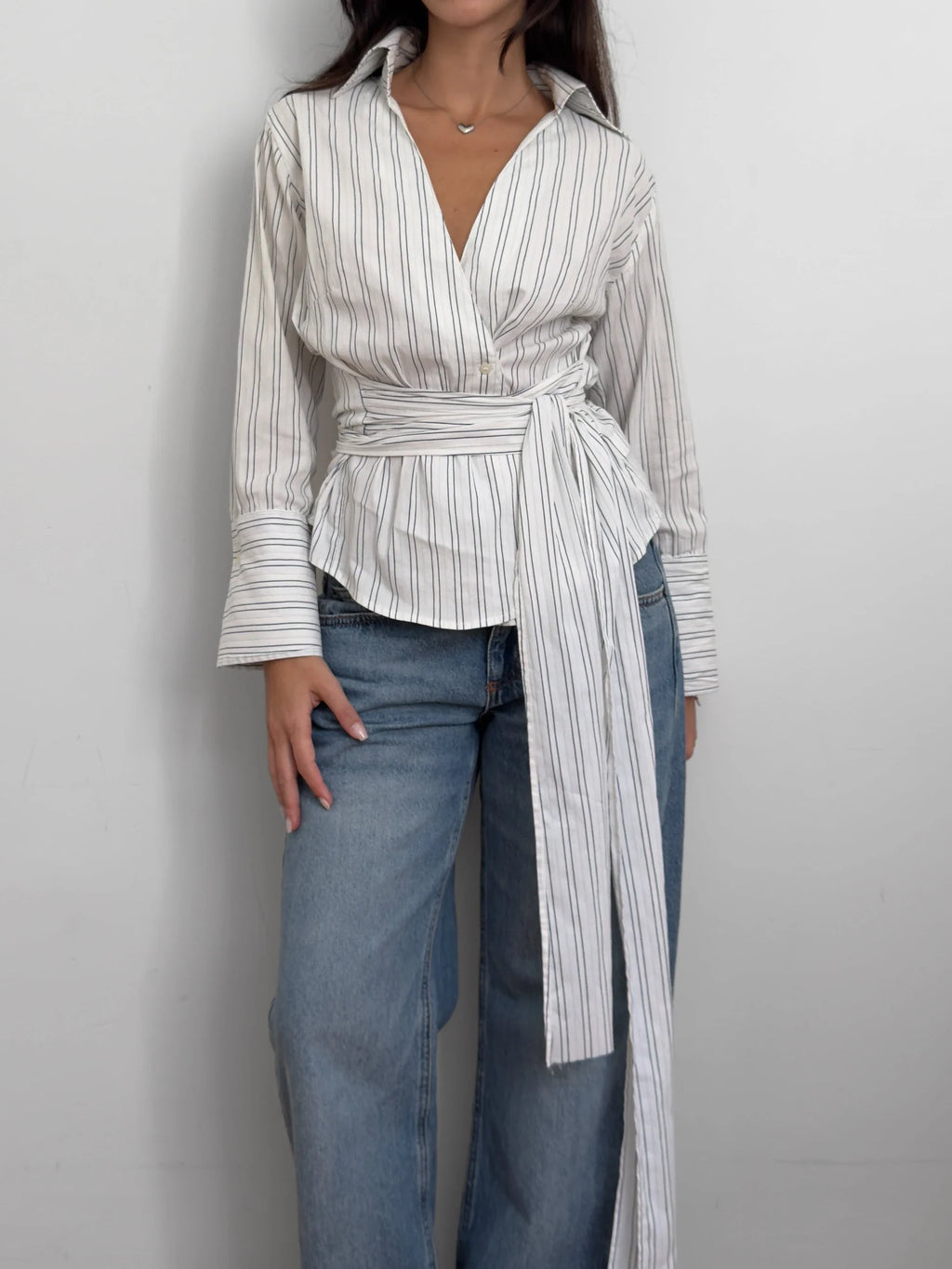Belted-Waist Shirt