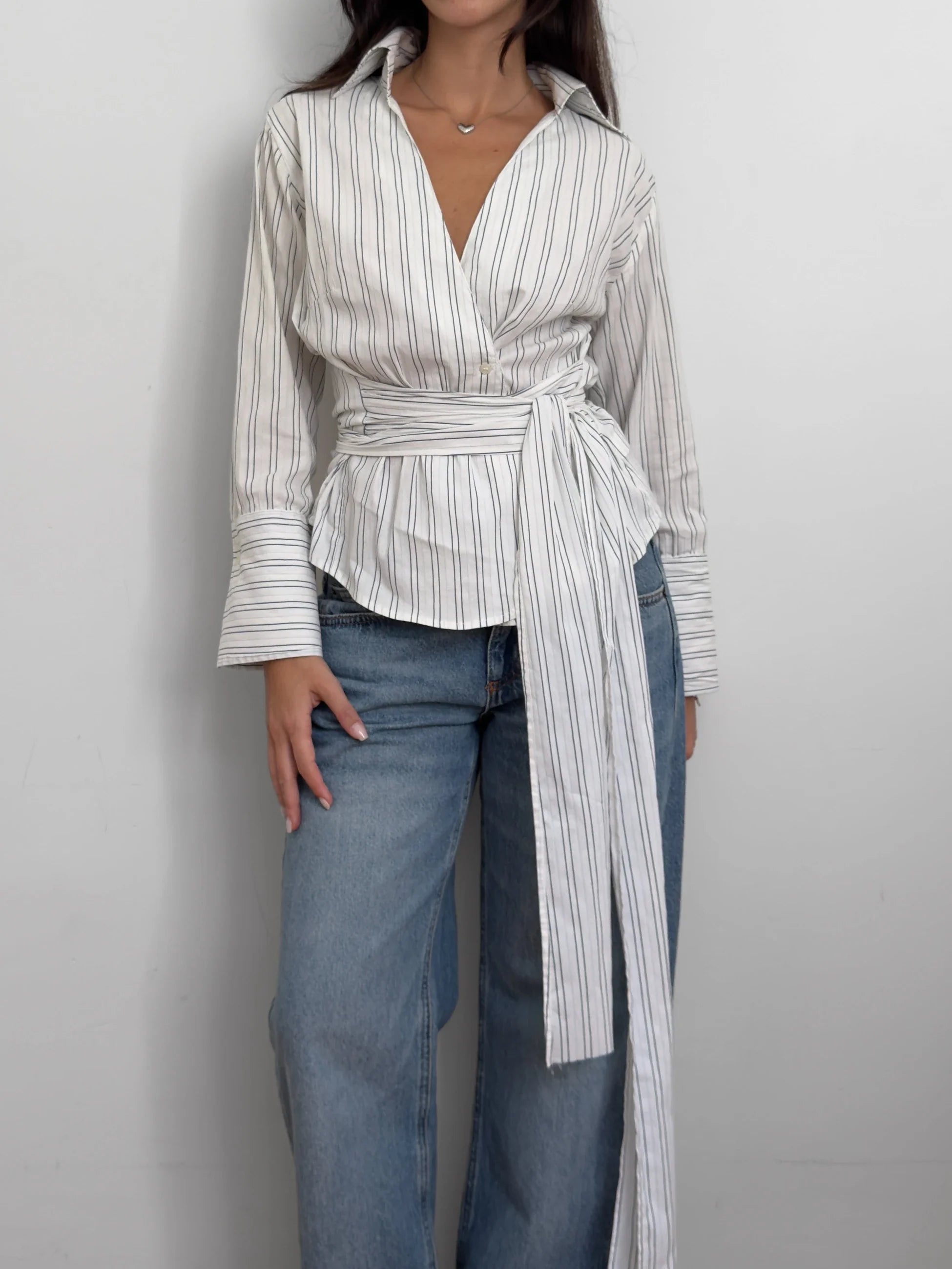 Belted-Waist Shirt